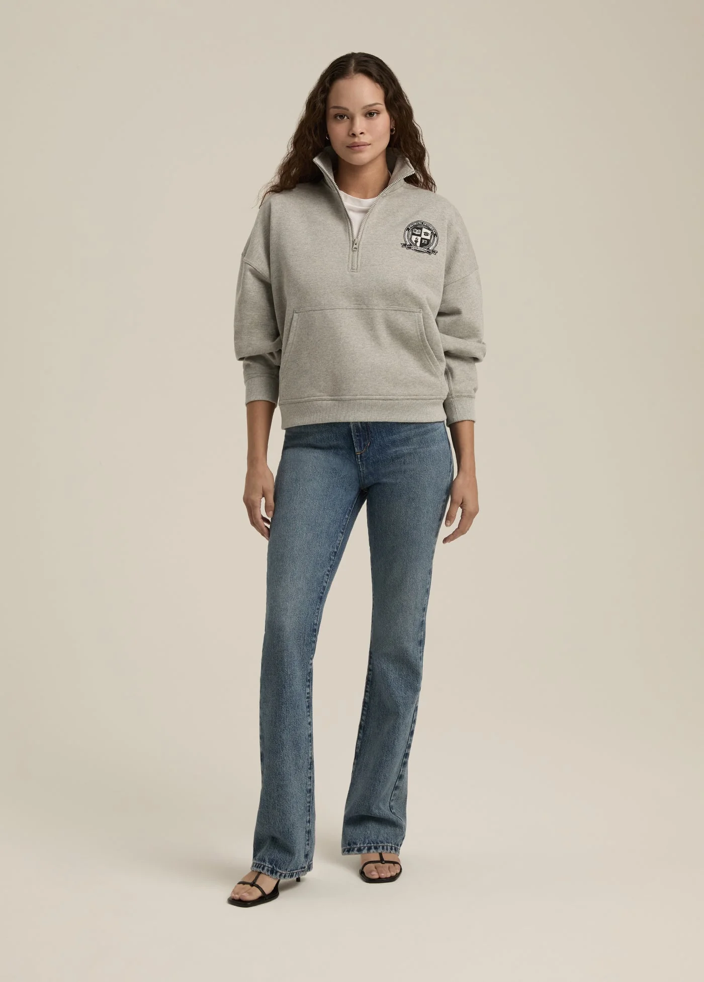 The Coaches Half Zip Jacket | Heather Grey - Image 2