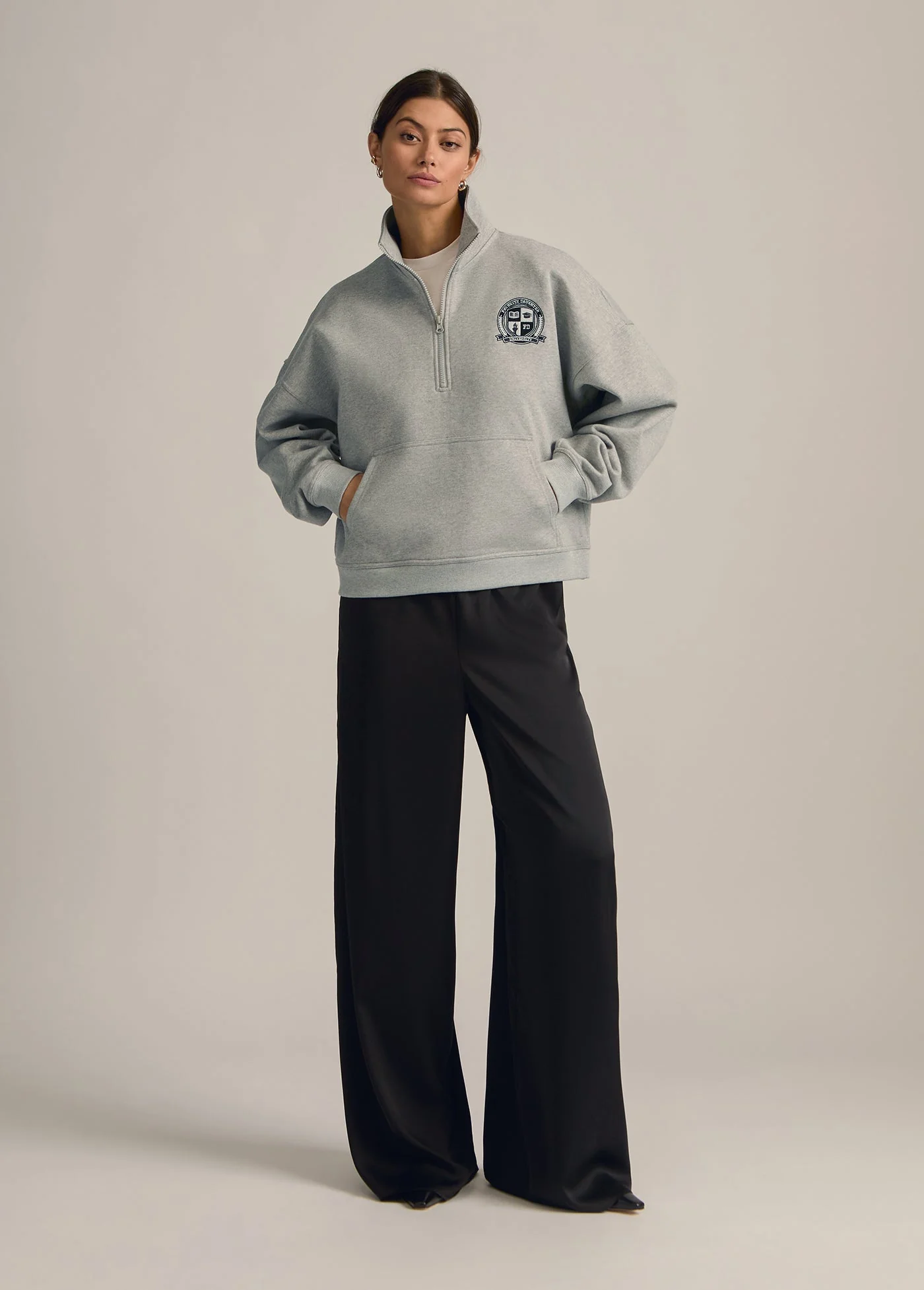 The Coaches Half Zip Jacket | Heather Grey - Image 6