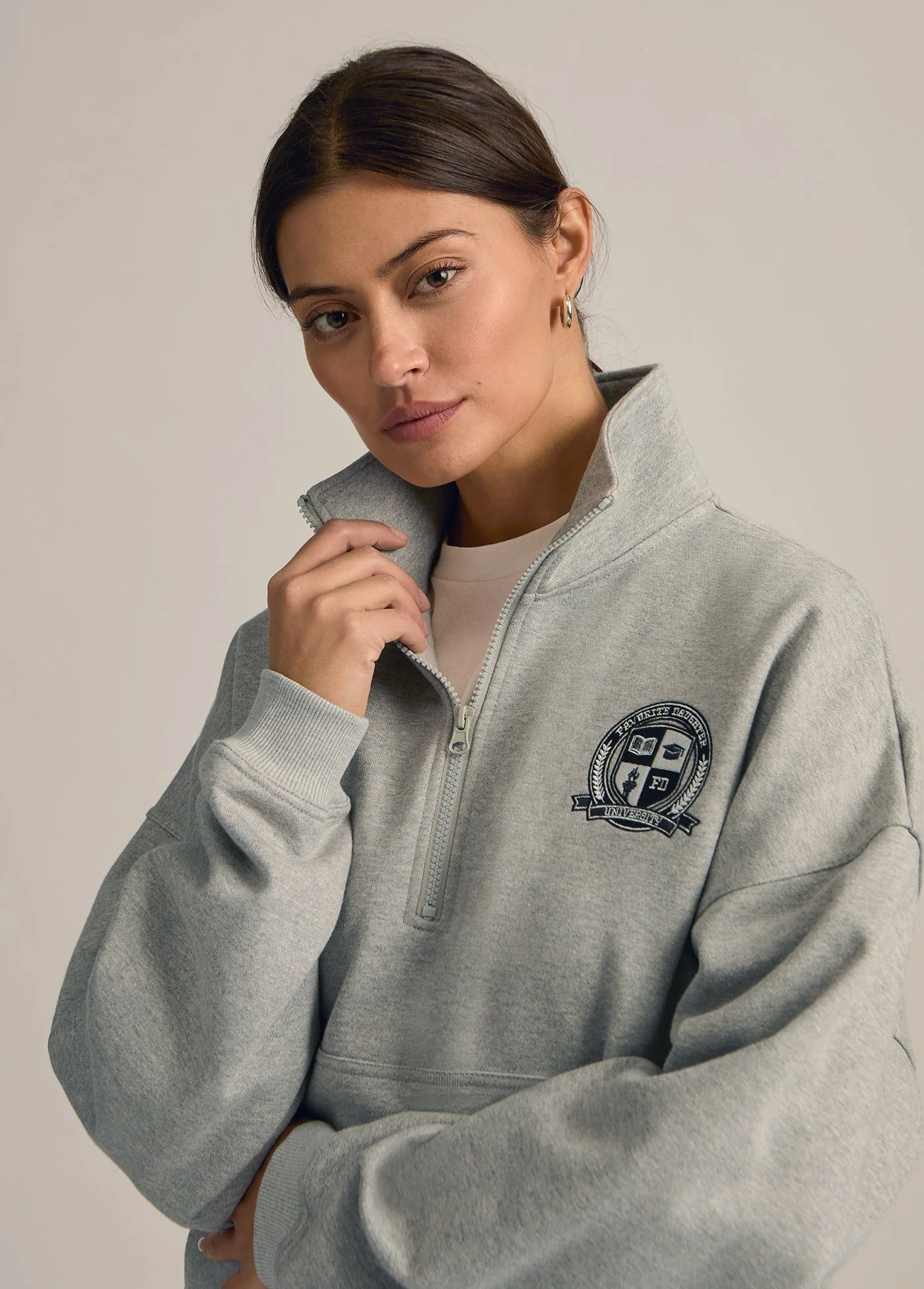 The Coaches Half Zip Jacket | Heather Grey - Image 8