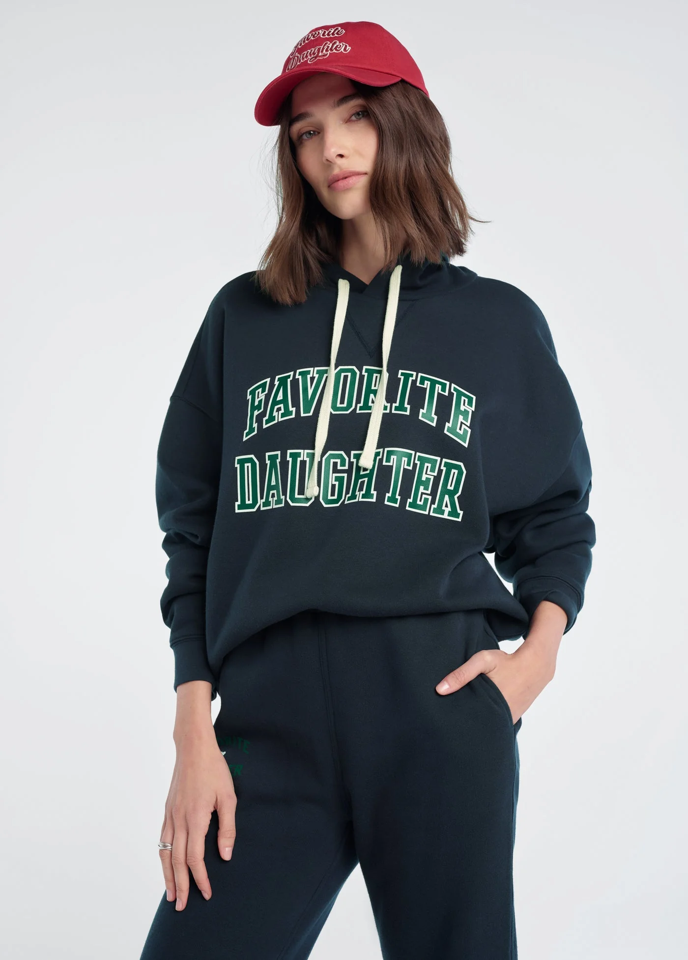 The Collegiate Hoodie Exclusive | Navy Emerald - Image 3