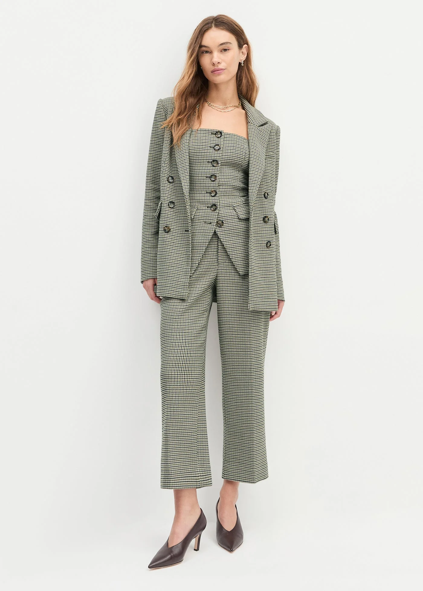 The Cropped Fiona Pant | Cheshire Houndstooth - Image 2