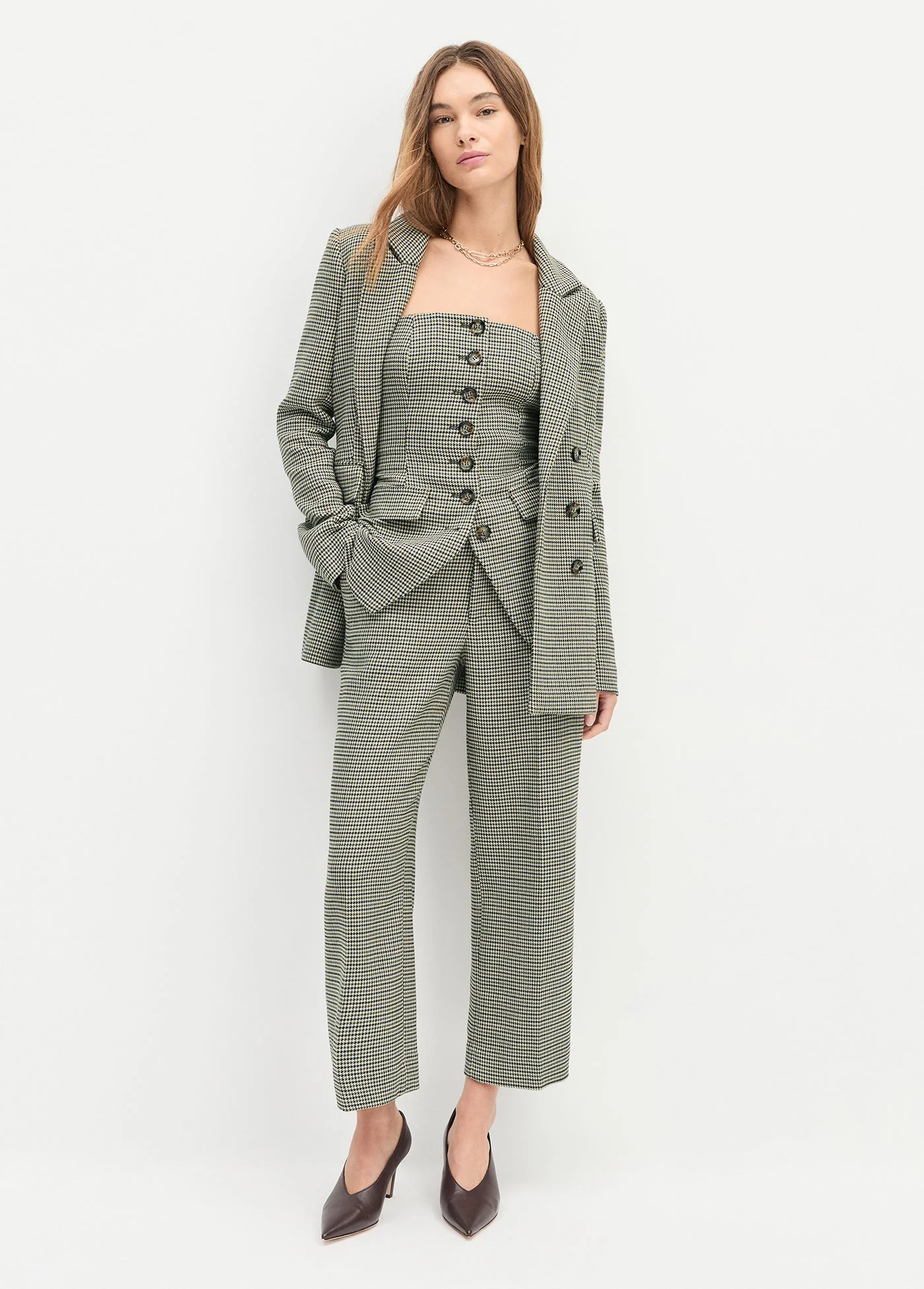 The Cropped Fiona Pant | Cheshire Houndstooth - Image 3