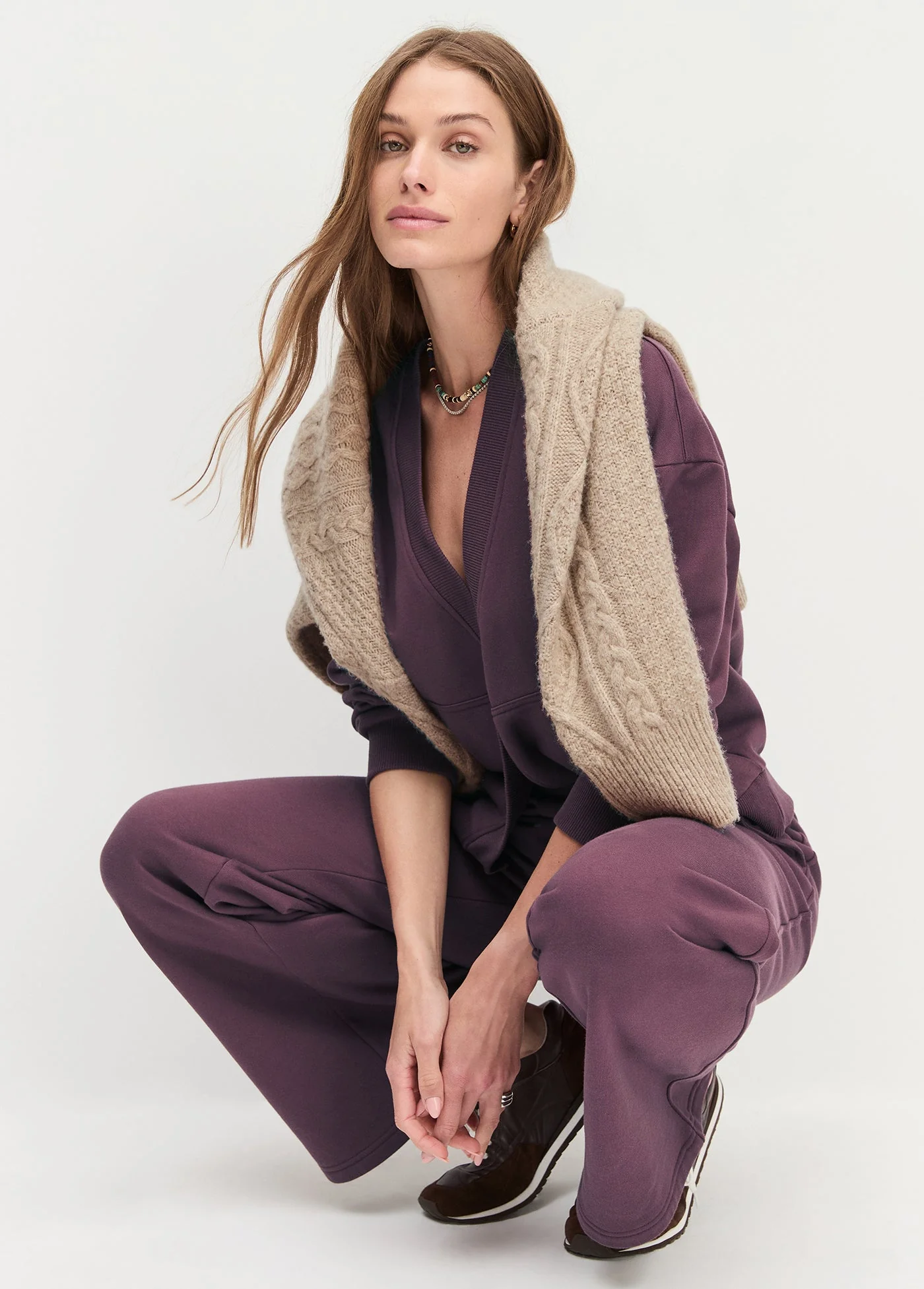 The Cutesy Crop Cardigan | Burgundy Dahlia - Image 4