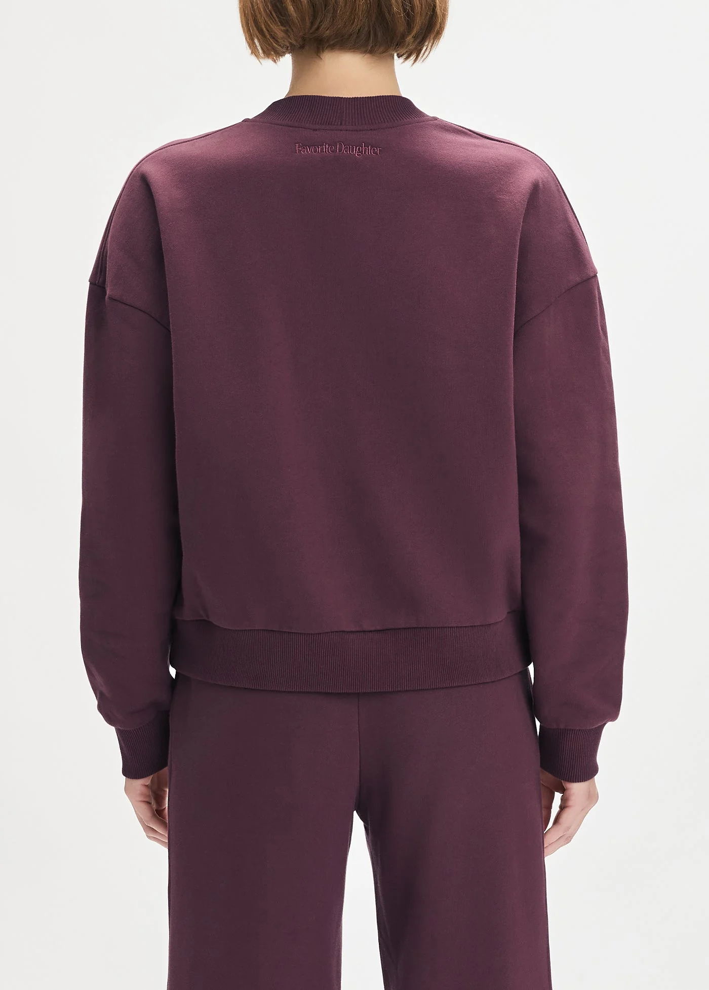 The Cutesy Crop Cardigan | Burgundy Dahlia - Image 6