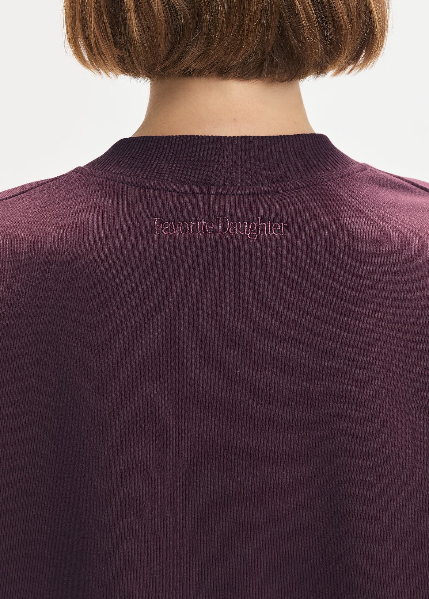 The Cutesy Crop Cardigan | Burgundy Dahlia - Image 7