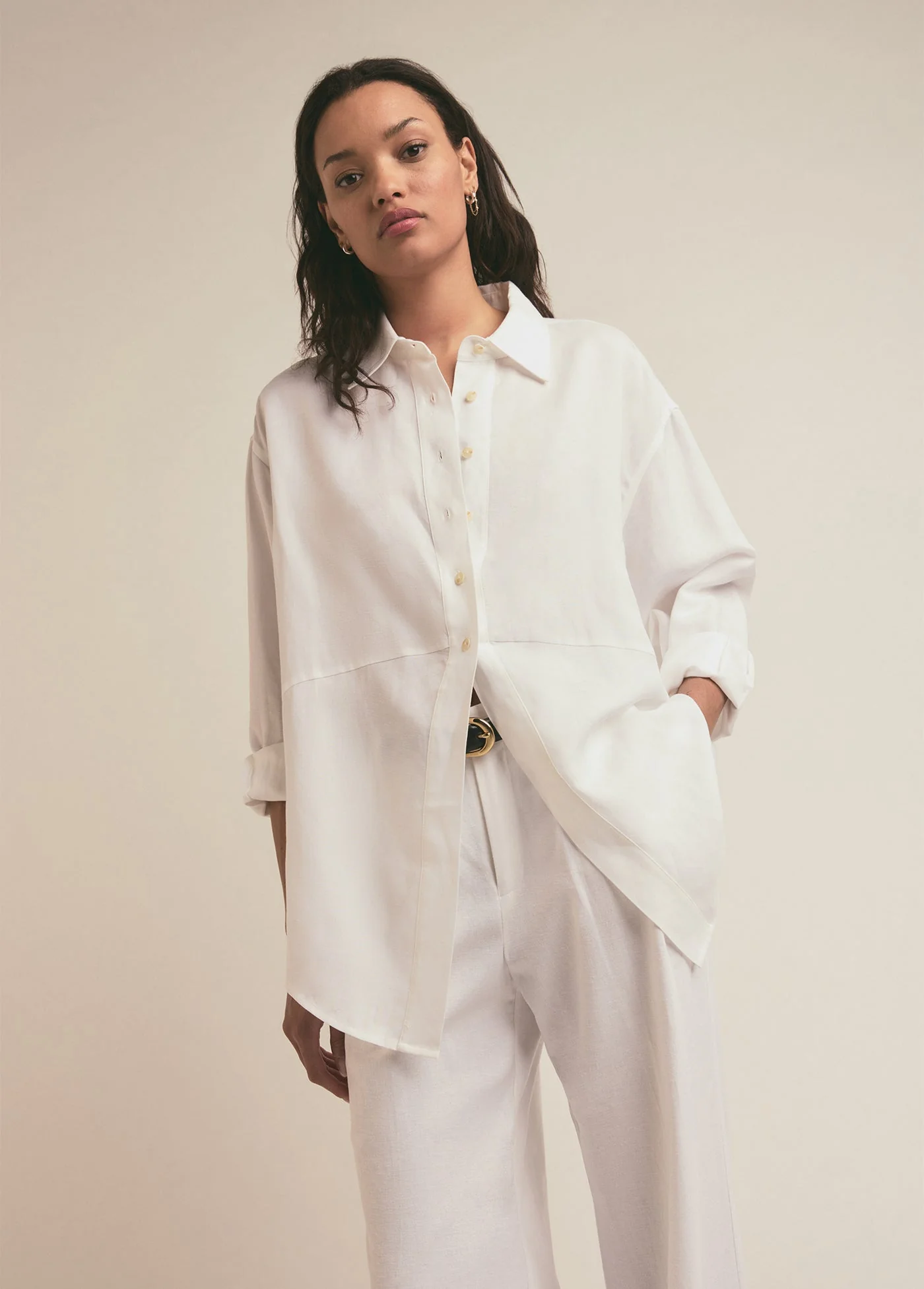 The Door'S Always Open Ex-Boyfriend Linen Shirt | White Linen