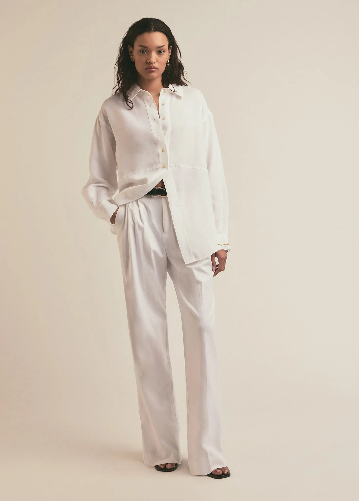 The Door'S Always Open Ex-Boyfriend Linen Shirt | White Linen - Image 2
