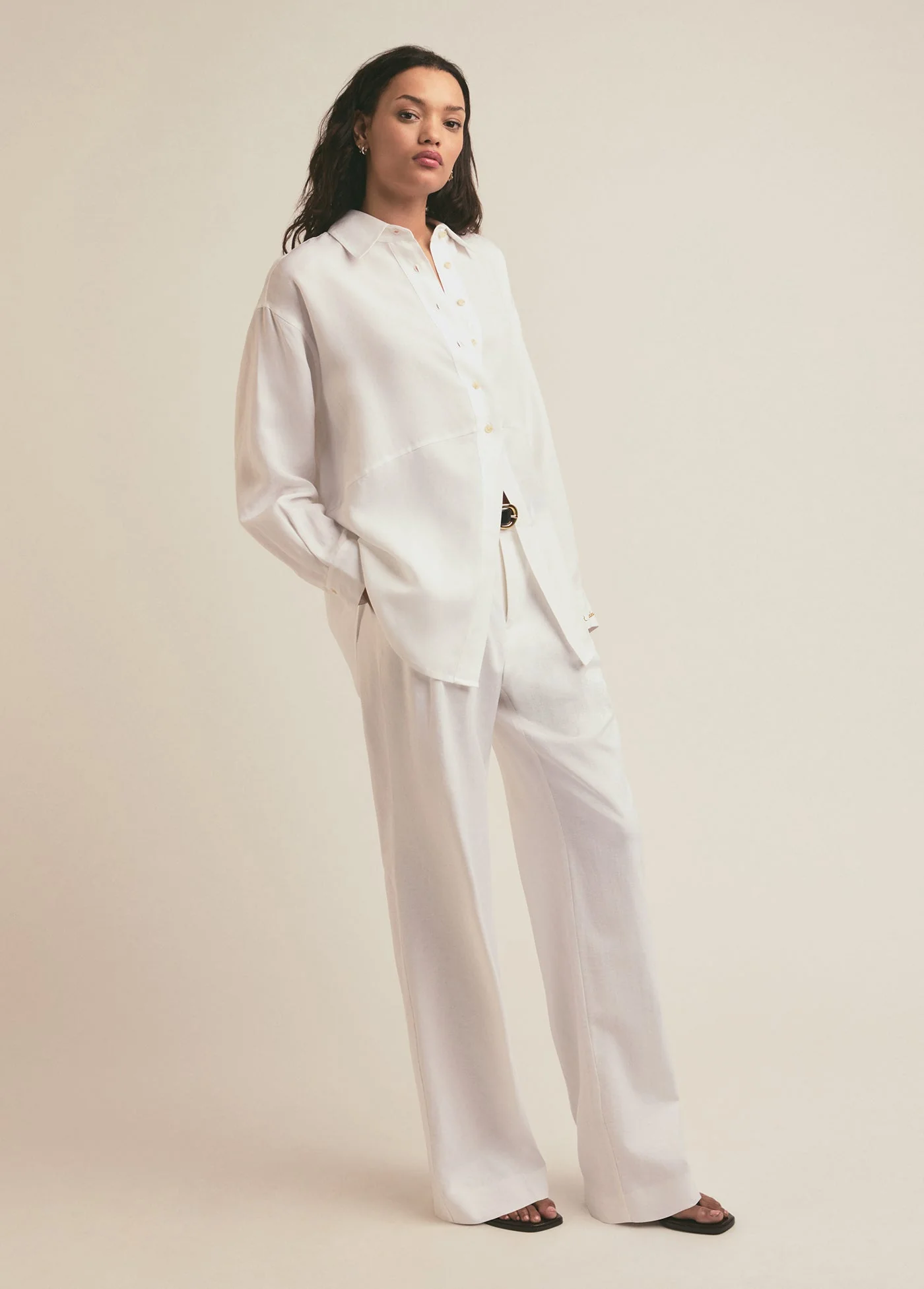 The Door'S Always Open Ex-Boyfriend Linen Shirt | White Linen - Image 3