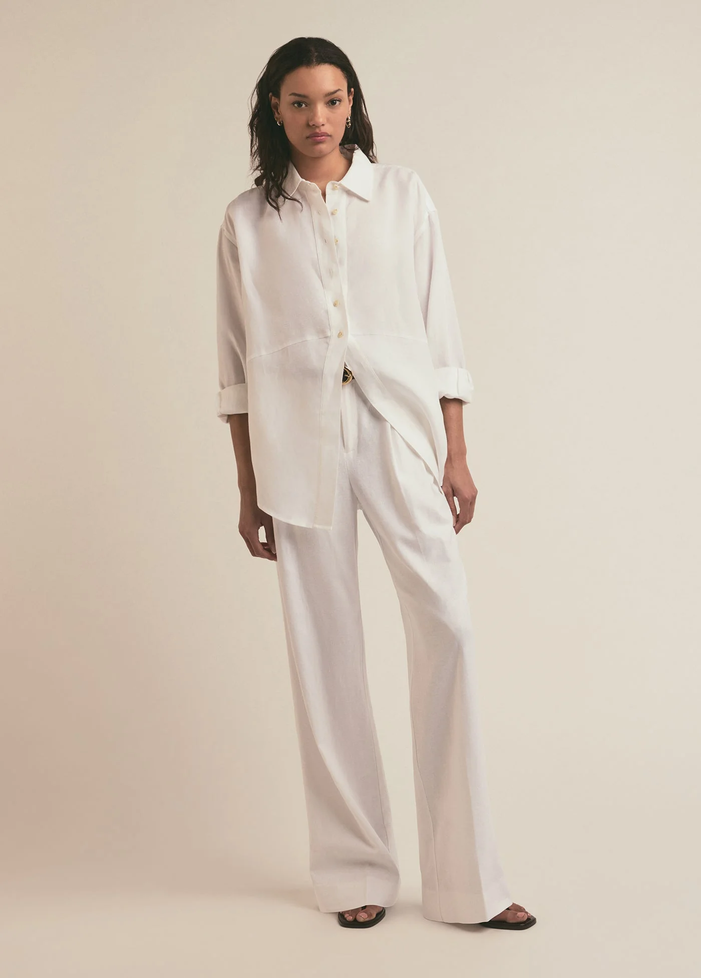 The Door'S Always Open Ex-Boyfriend Linen Shirt | White Linen - Image 5