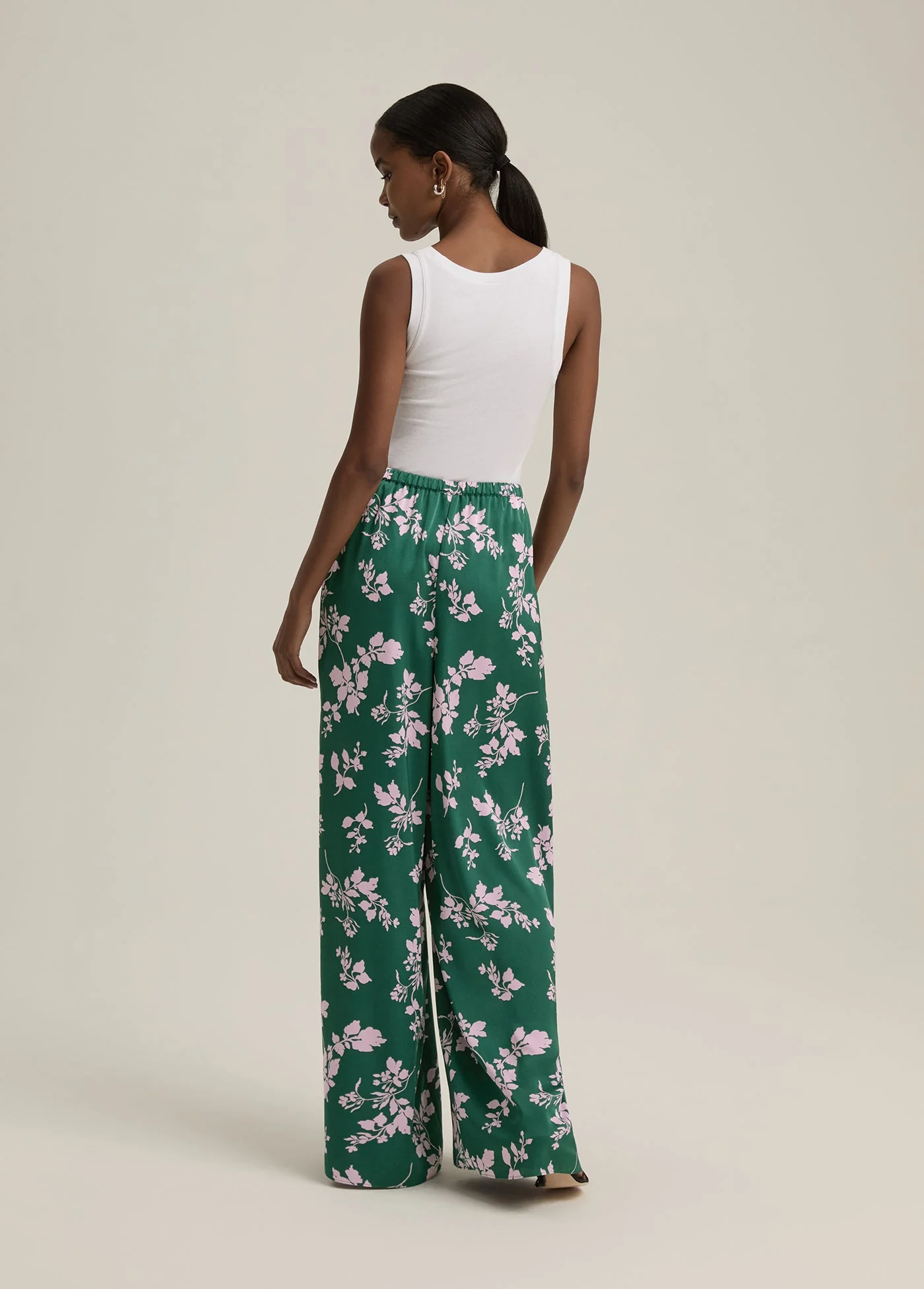 The Effortless Wide Leg Pant | Emerald Floral - Image 5