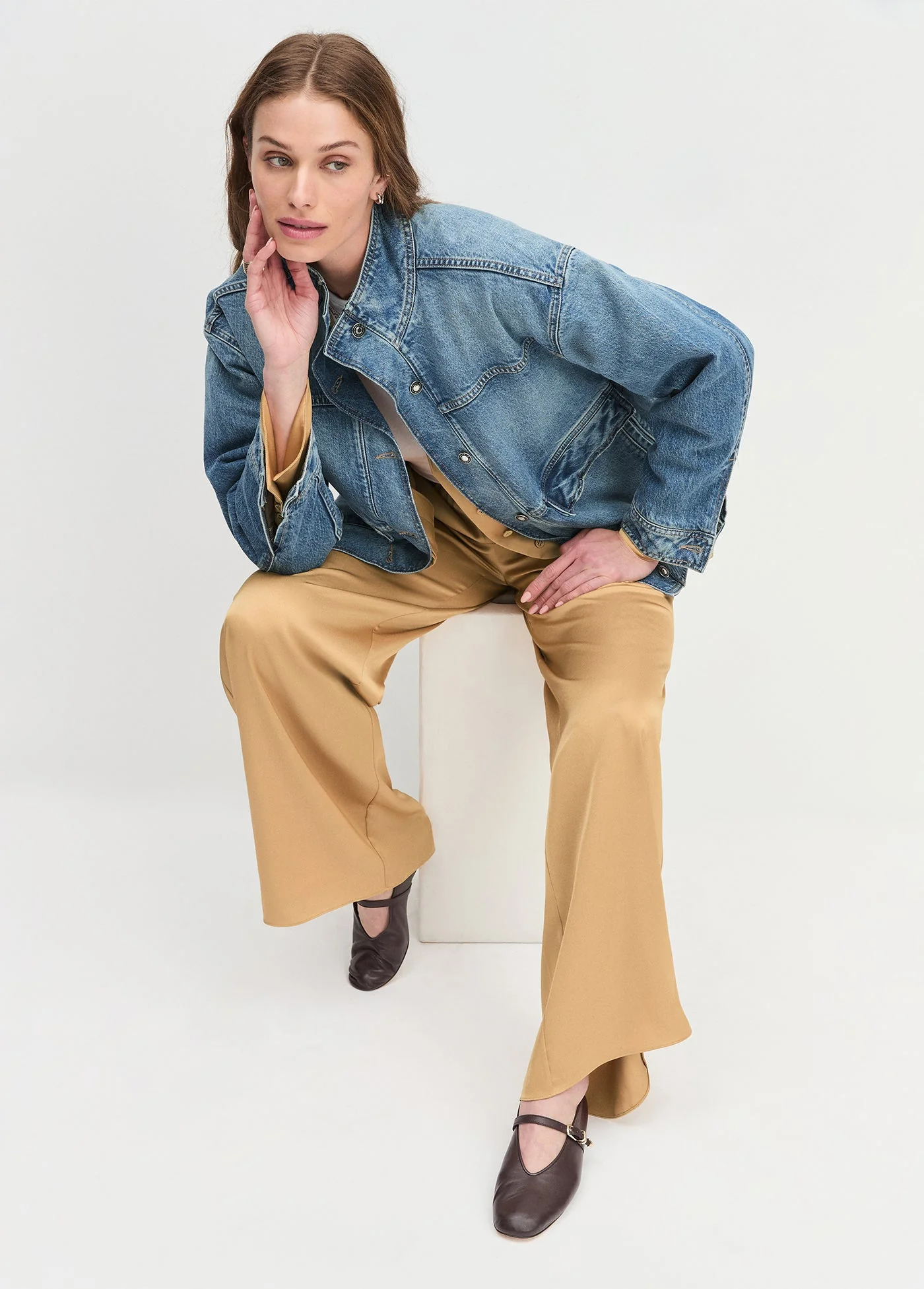 The Effortless Wide Leg Pant | Palomino Gold - Image 11