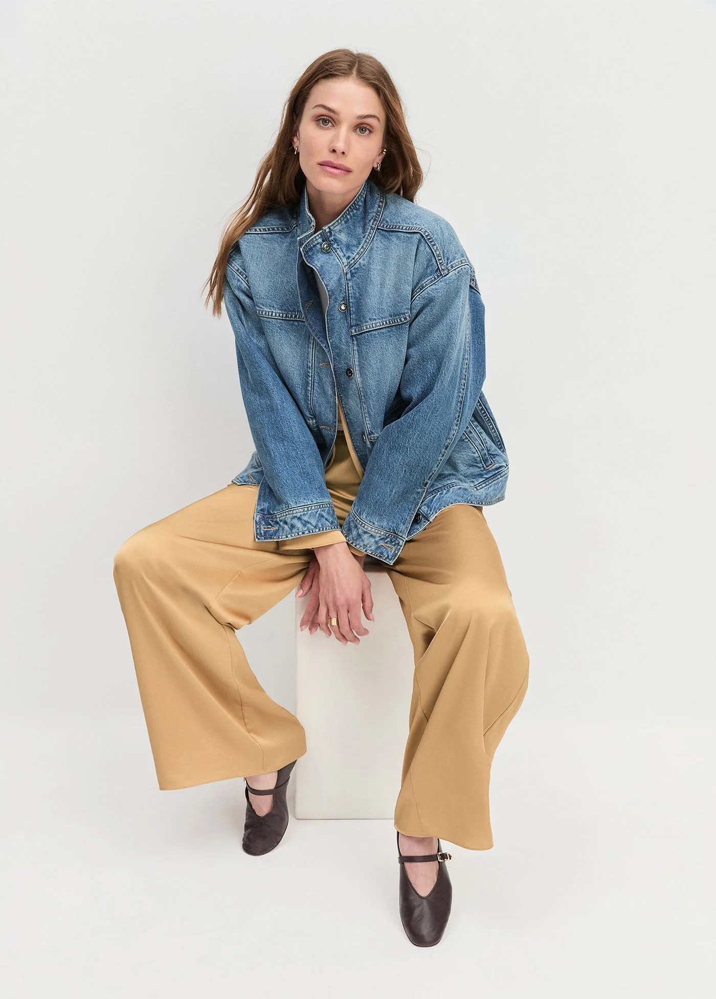 The Effortless Wide Leg Pant | Palomino Gold - Image 4