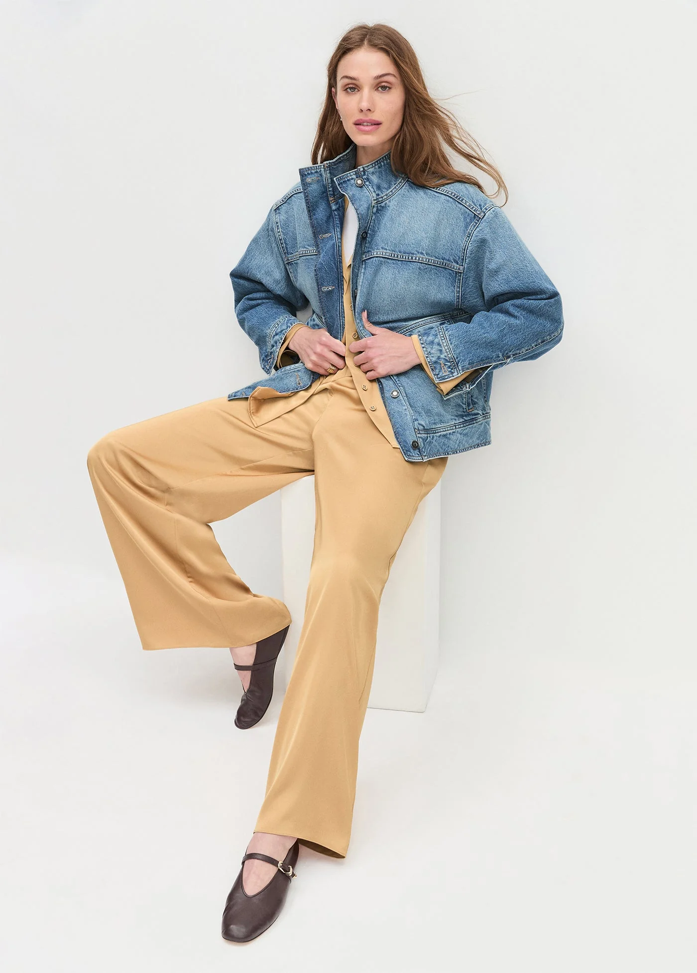 The Effortless Wide Leg Pant | Palomino Gold - Image 5
