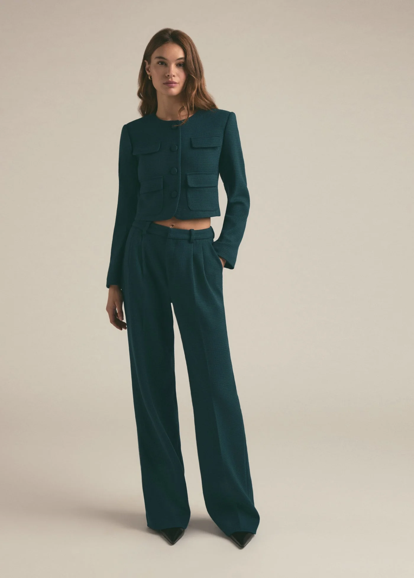 The Emily Jacket | Juniper Houndstooth - Image 3