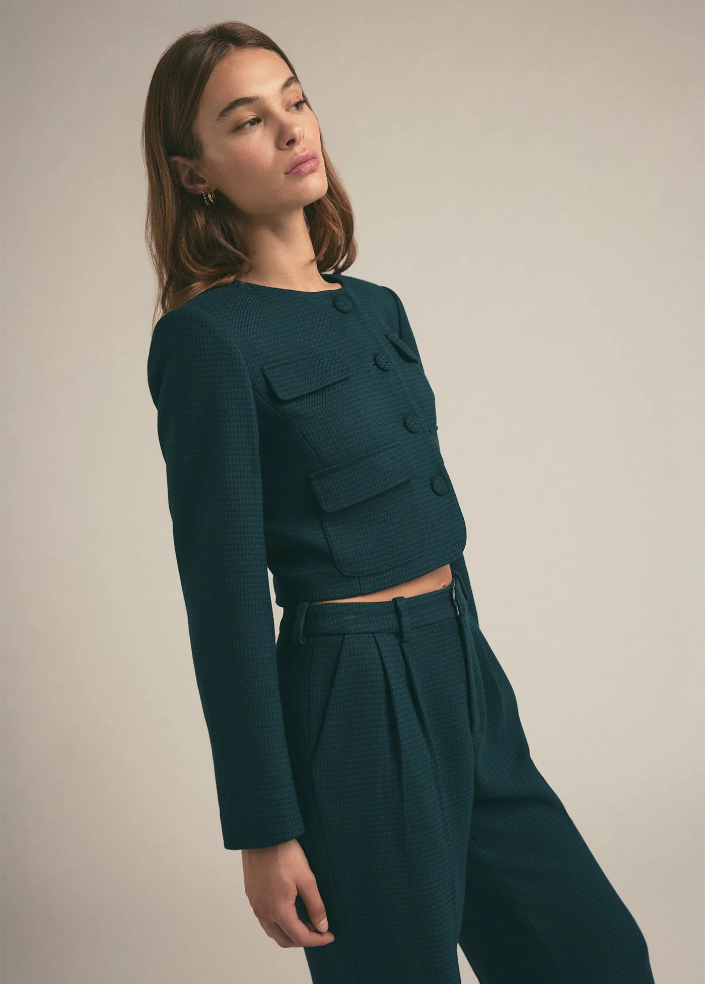 The Emily Jacket | Juniper Houndstooth - Image 5