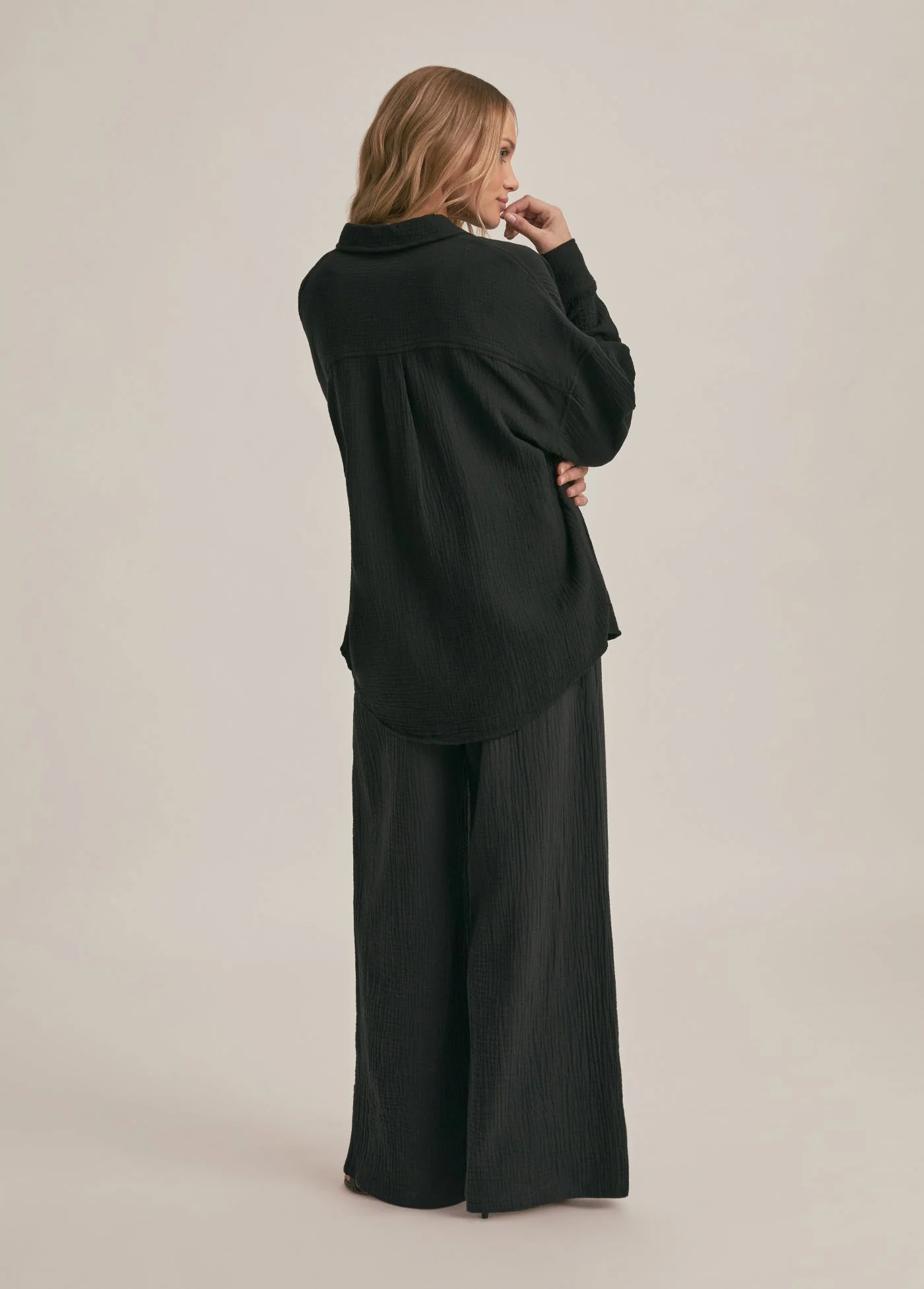 The Ex-Boyfriend Shirt | Black Cotton Gauze - Image 5