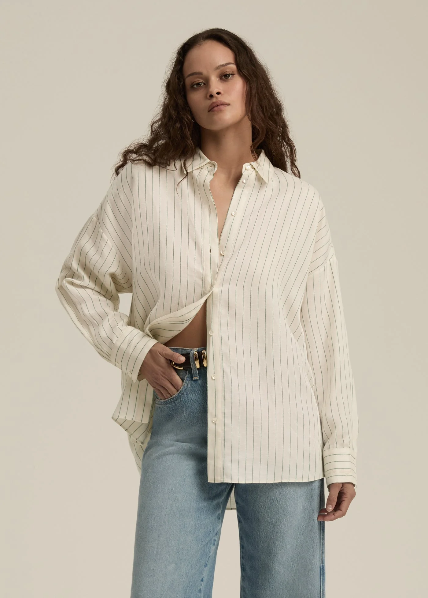 The Ex-Boyfriend Shirt | Emerald Stripe