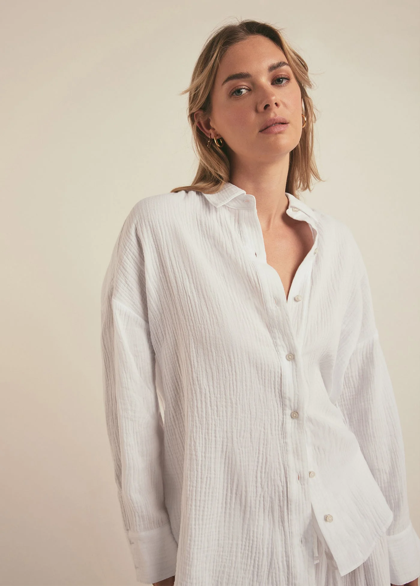 The Ex-Boyfriend Shirt | White Cotton Gauze - Image 2