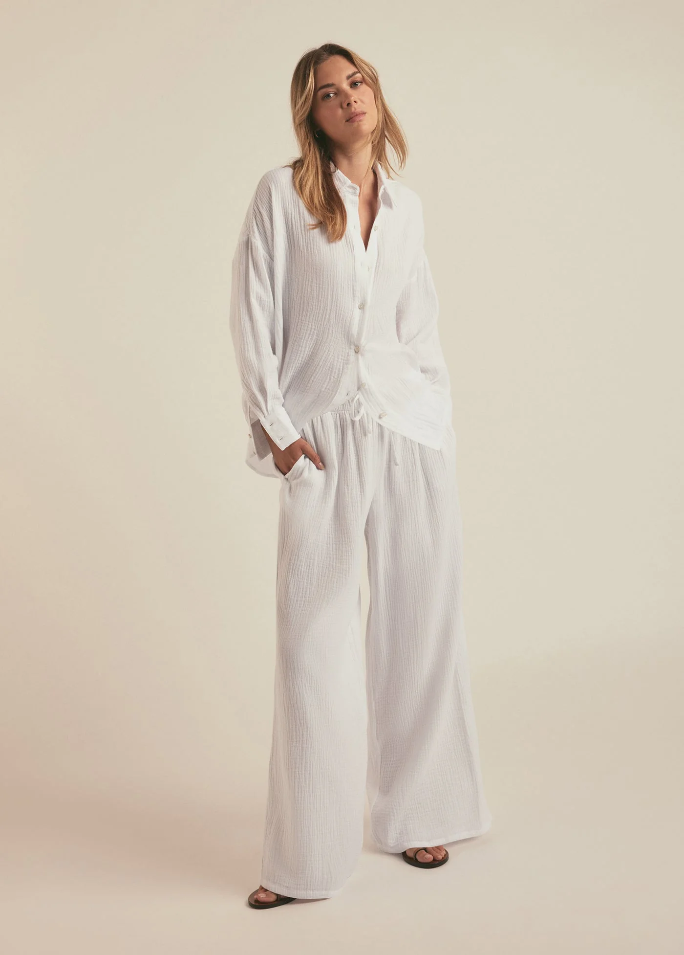 The Ex-Boyfriend Shirt | White Cotton Gauze - Image 3