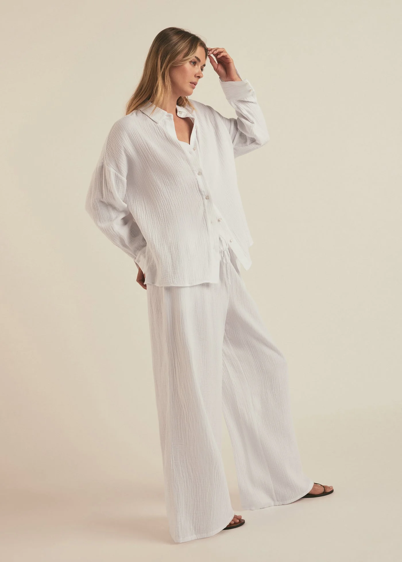 The Ex-Boyfriend Shirt | White Cotton Gauze - Image 5