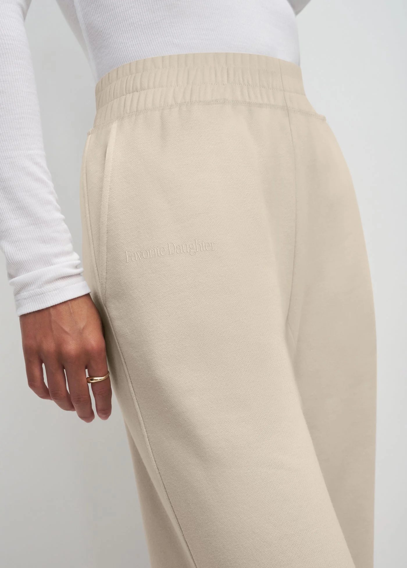 The Favorite Daughter Embroidered Wide Leg | Stone Dijon - Image 4