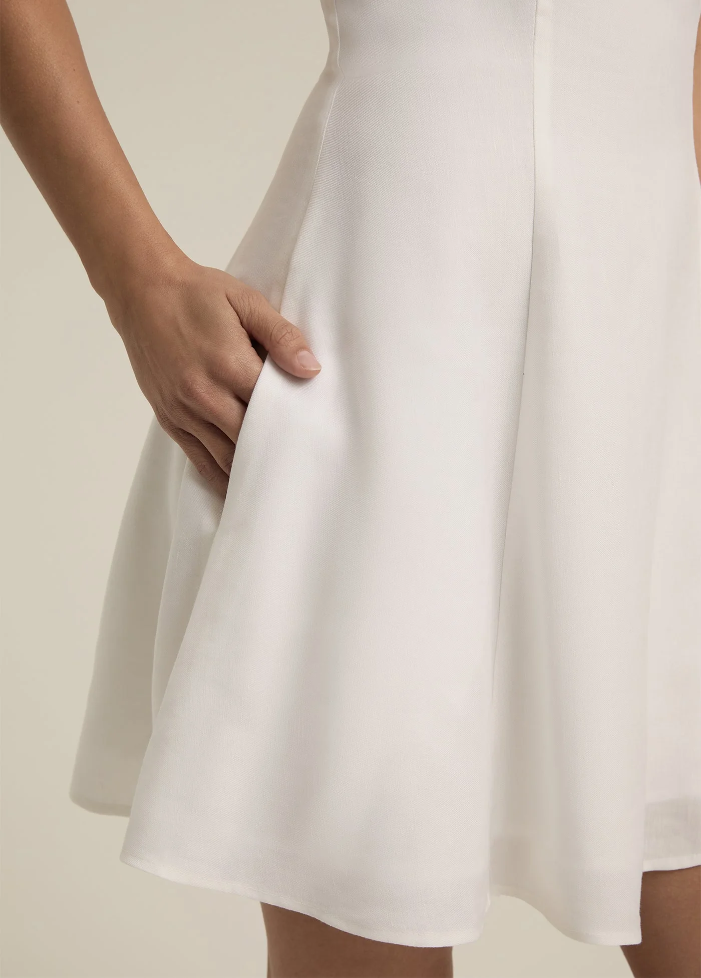 The Favorite Mini Linen Dress | Bright White - Image 2