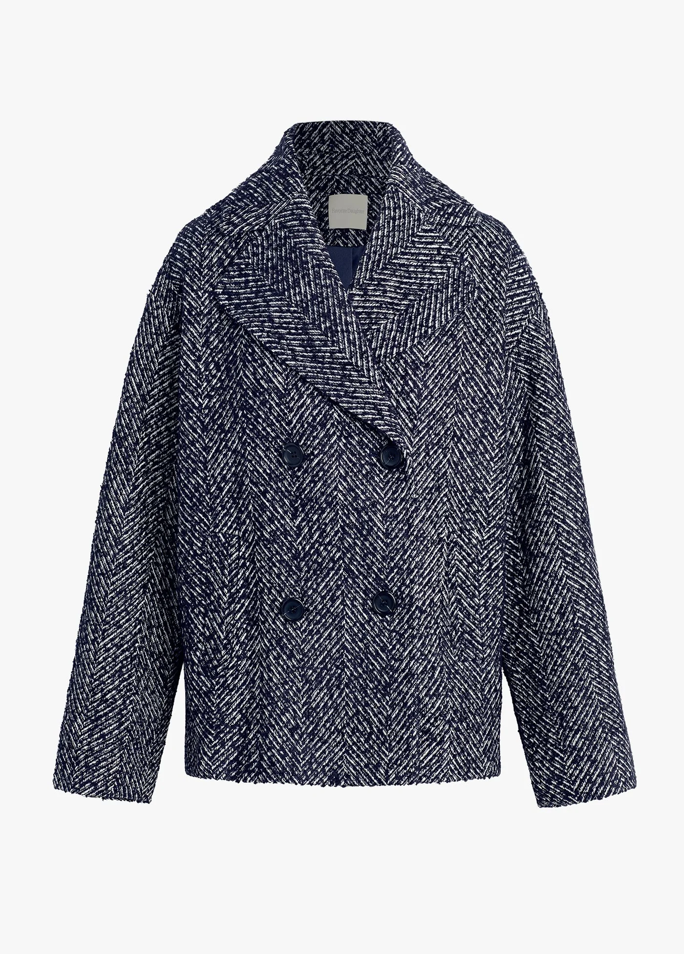 The Favorite Peacoat | Navy Herringbone - Image 6