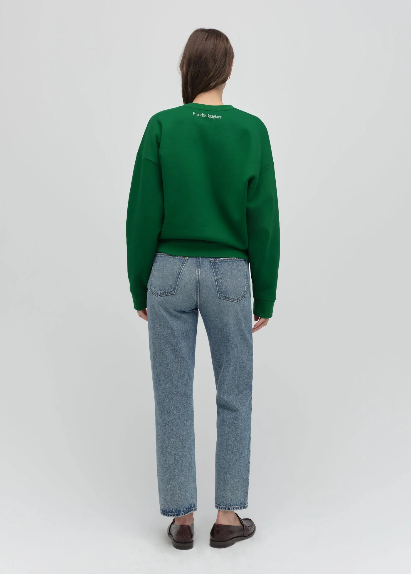 The Go Sports Script Sweatshirt | Green White - Image 3
