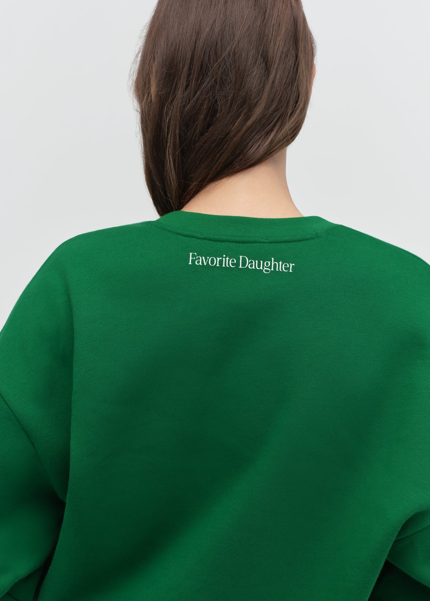 The Go Sports Script Sweatshirt | Green White - Image 4