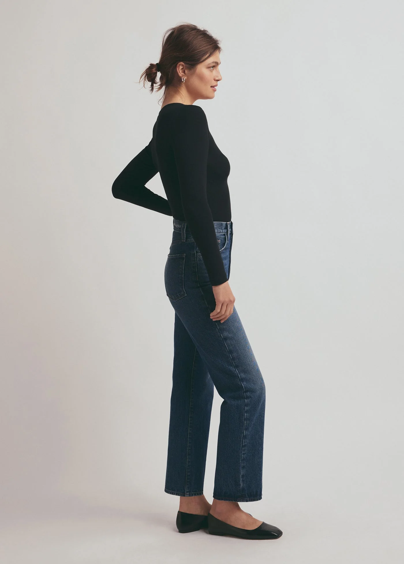 The Henley Ribbed Long Sleeve | Black - Image 4