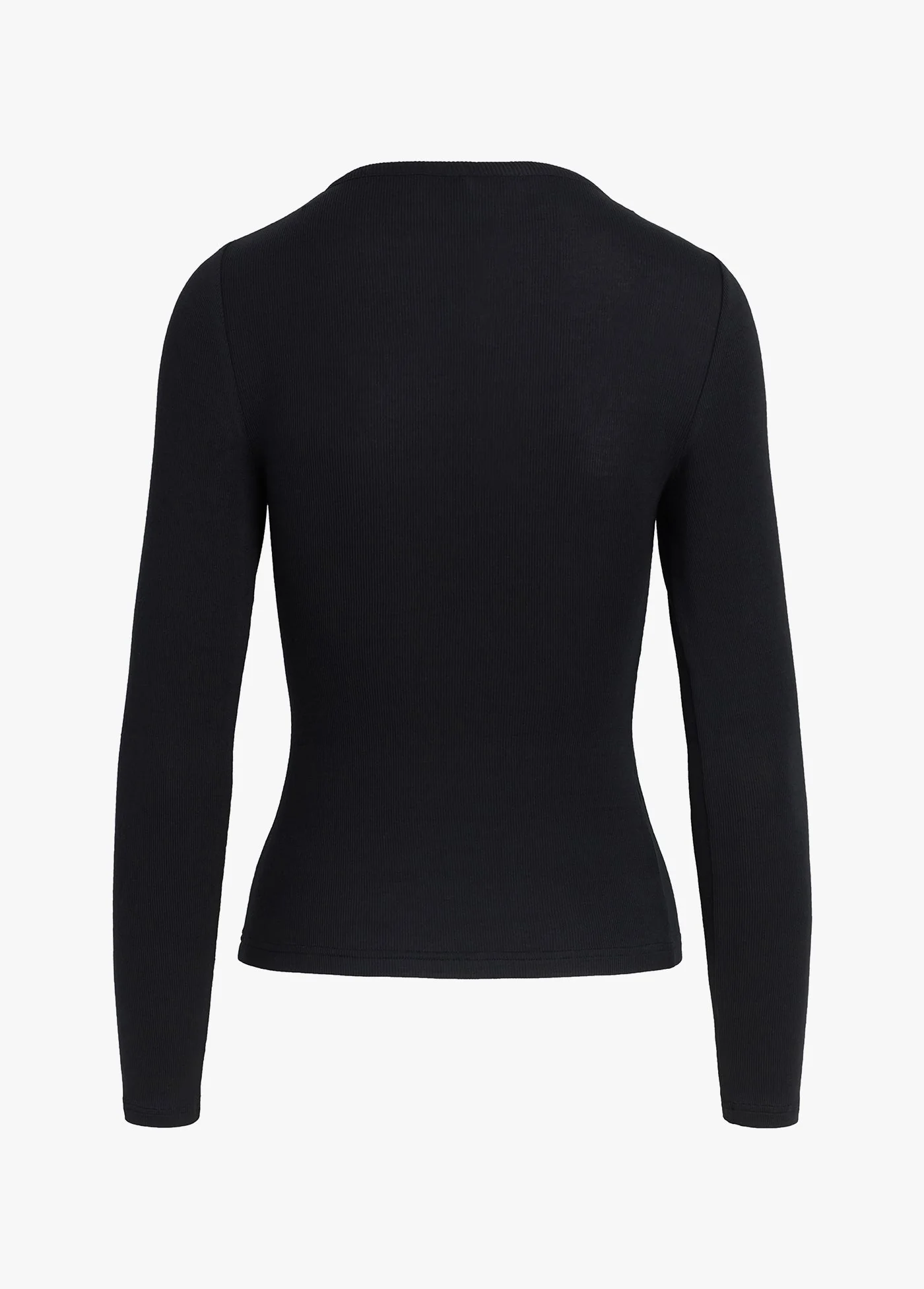 The Henley Ribbed Long Sleeve | Black - Image 7