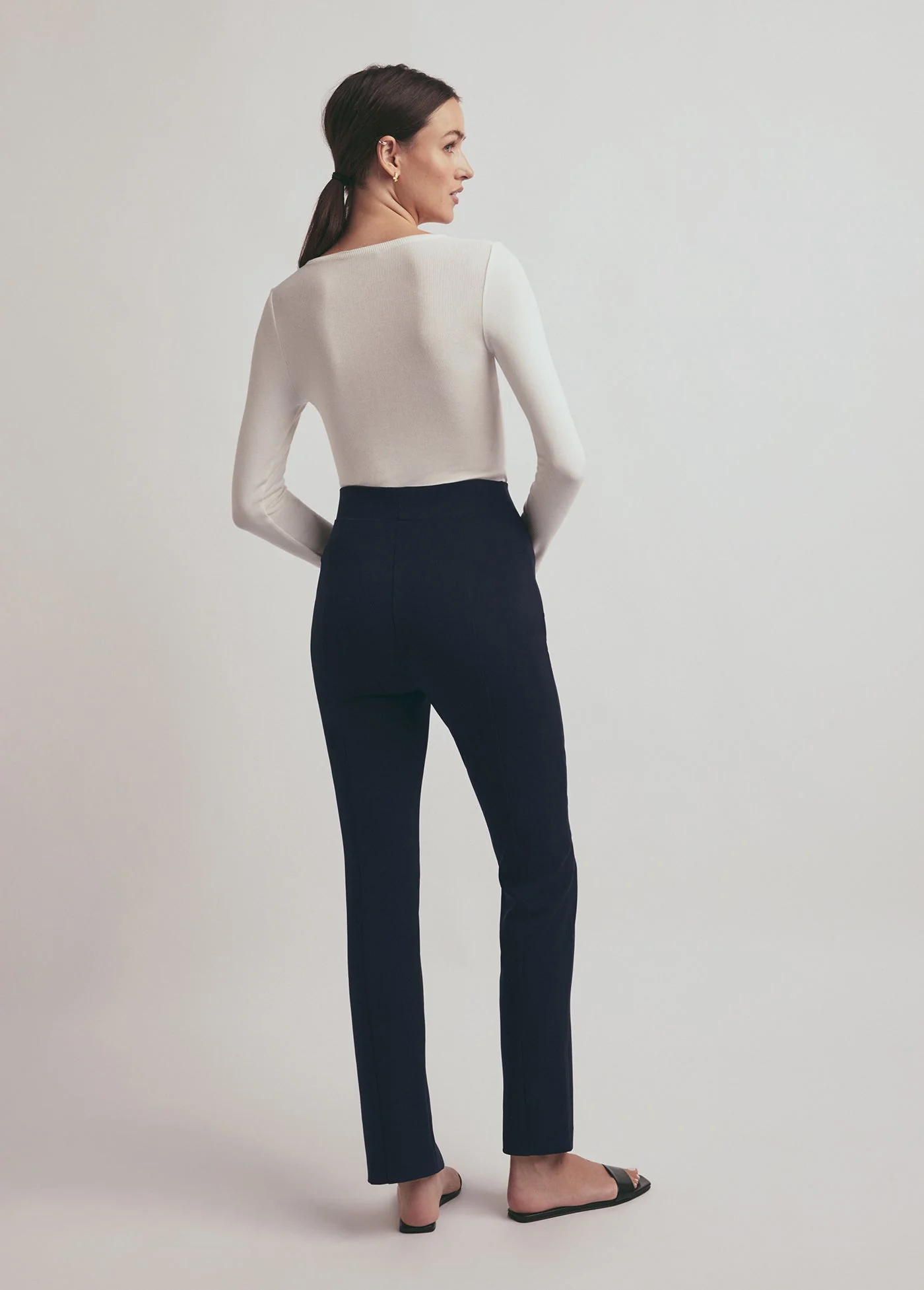 The Henley Ribbed Long Sleeve | White - Image 5