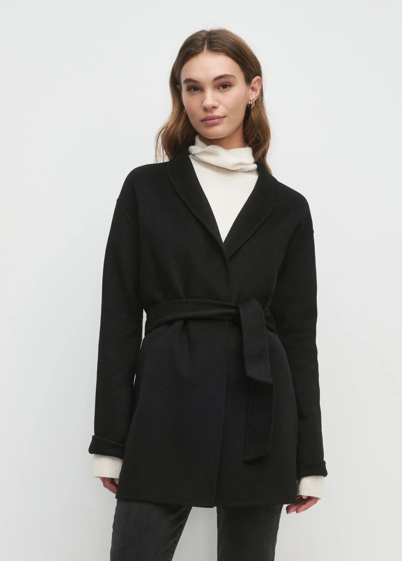 The Jasper Wrap Coat | Black