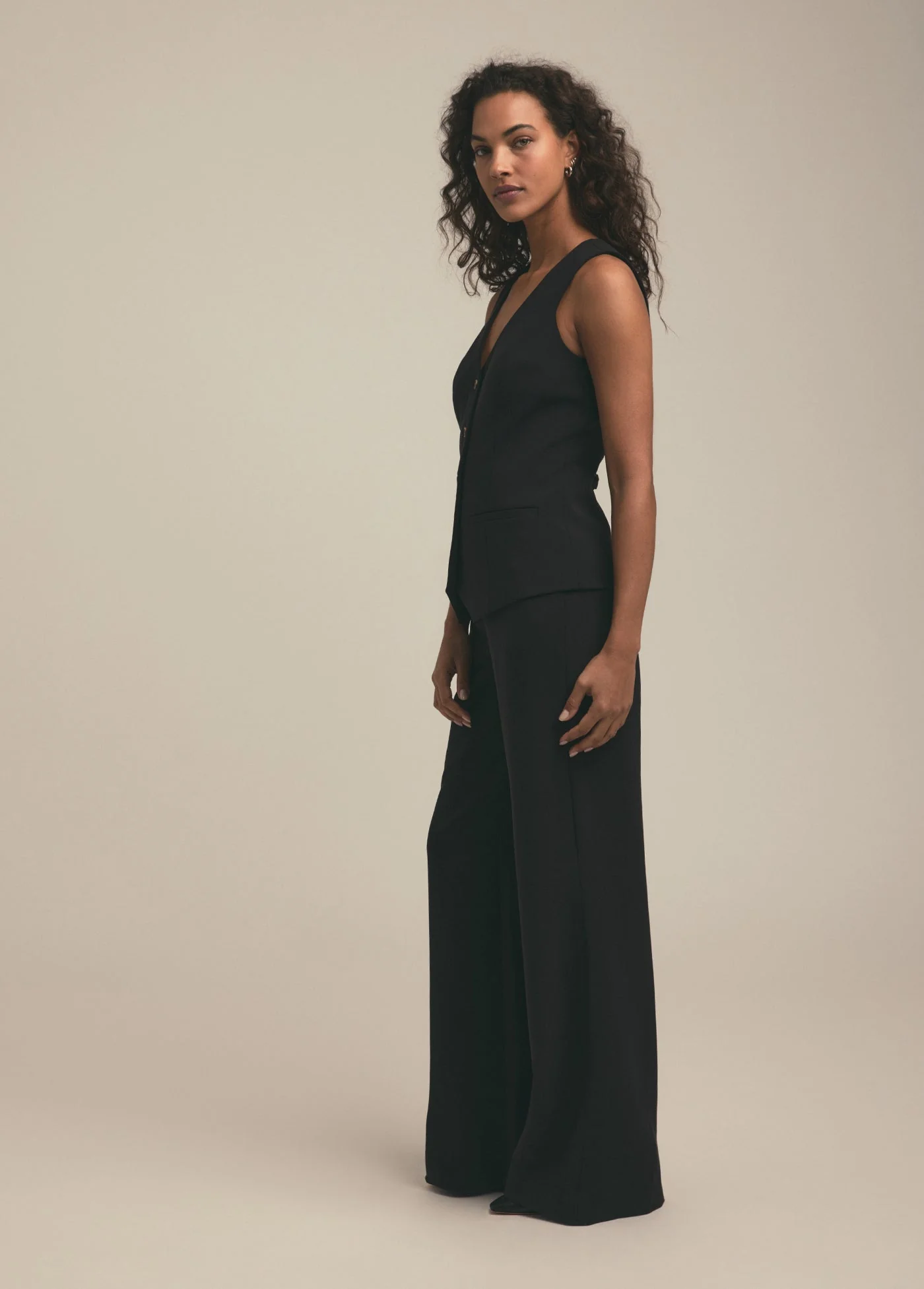 The Jones Linen Vest | Black - Image 2