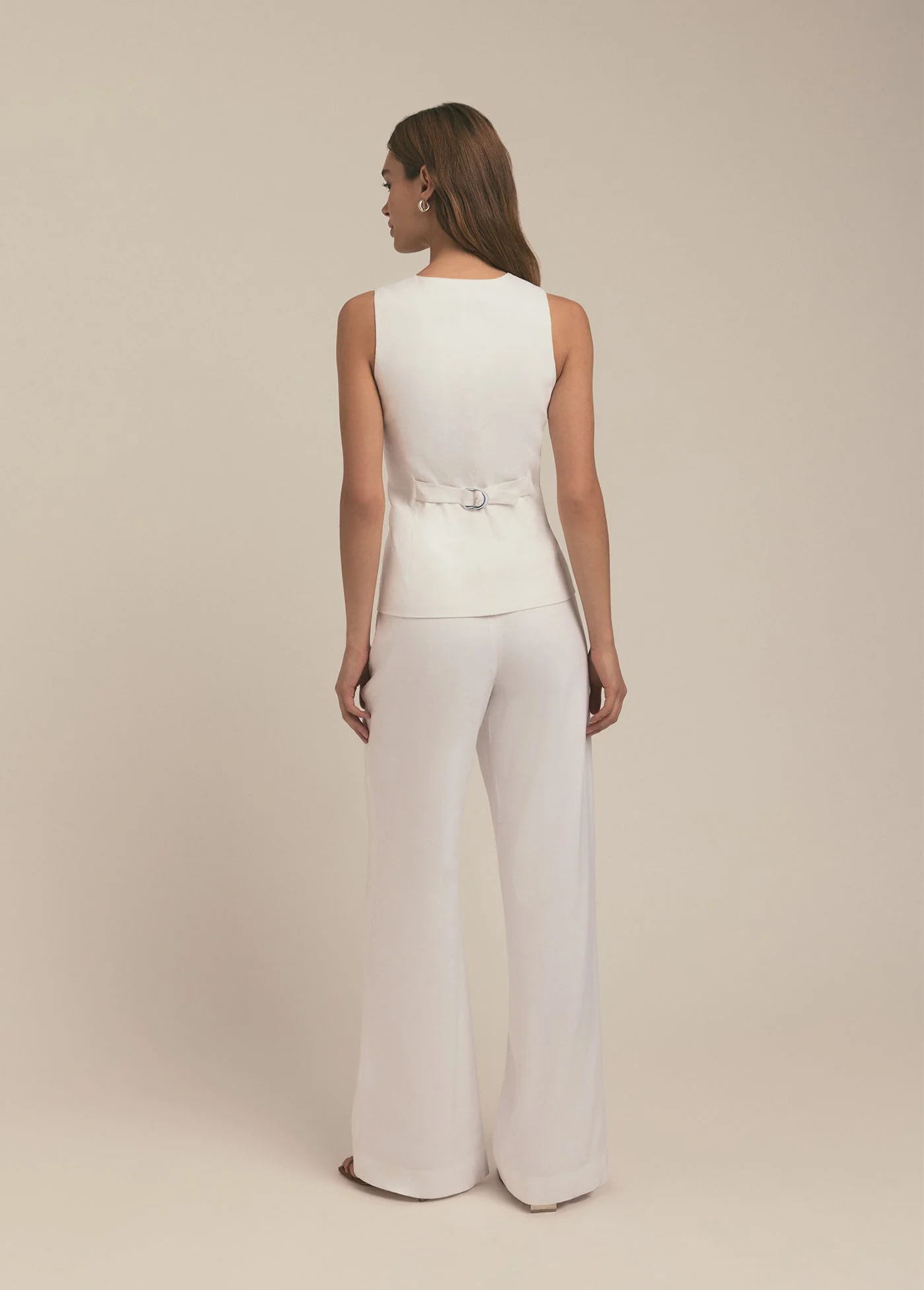 The Jones Linen Vest | Bright White - Image 6