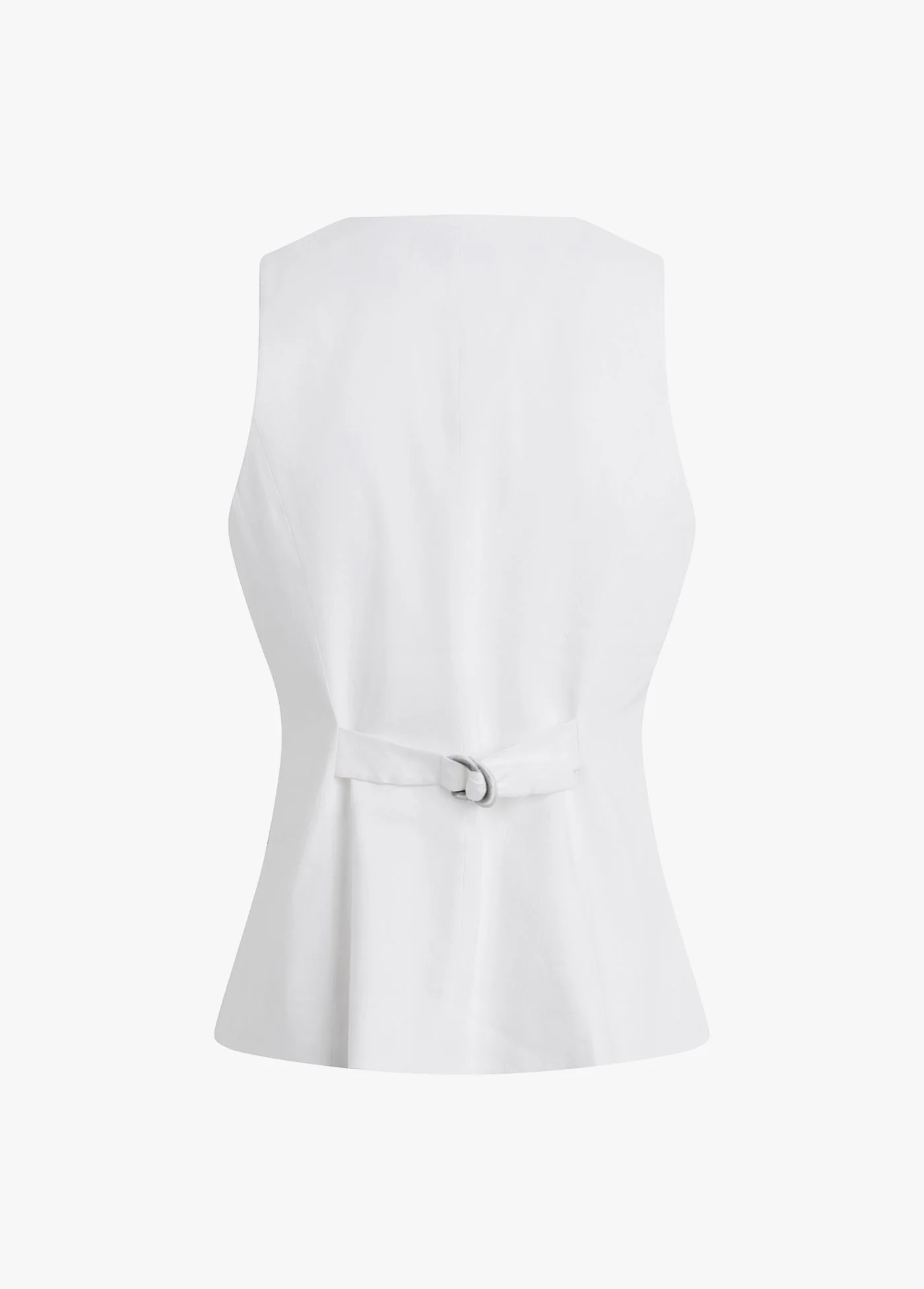 The Jones Linen Vest | Bright White - Image 8