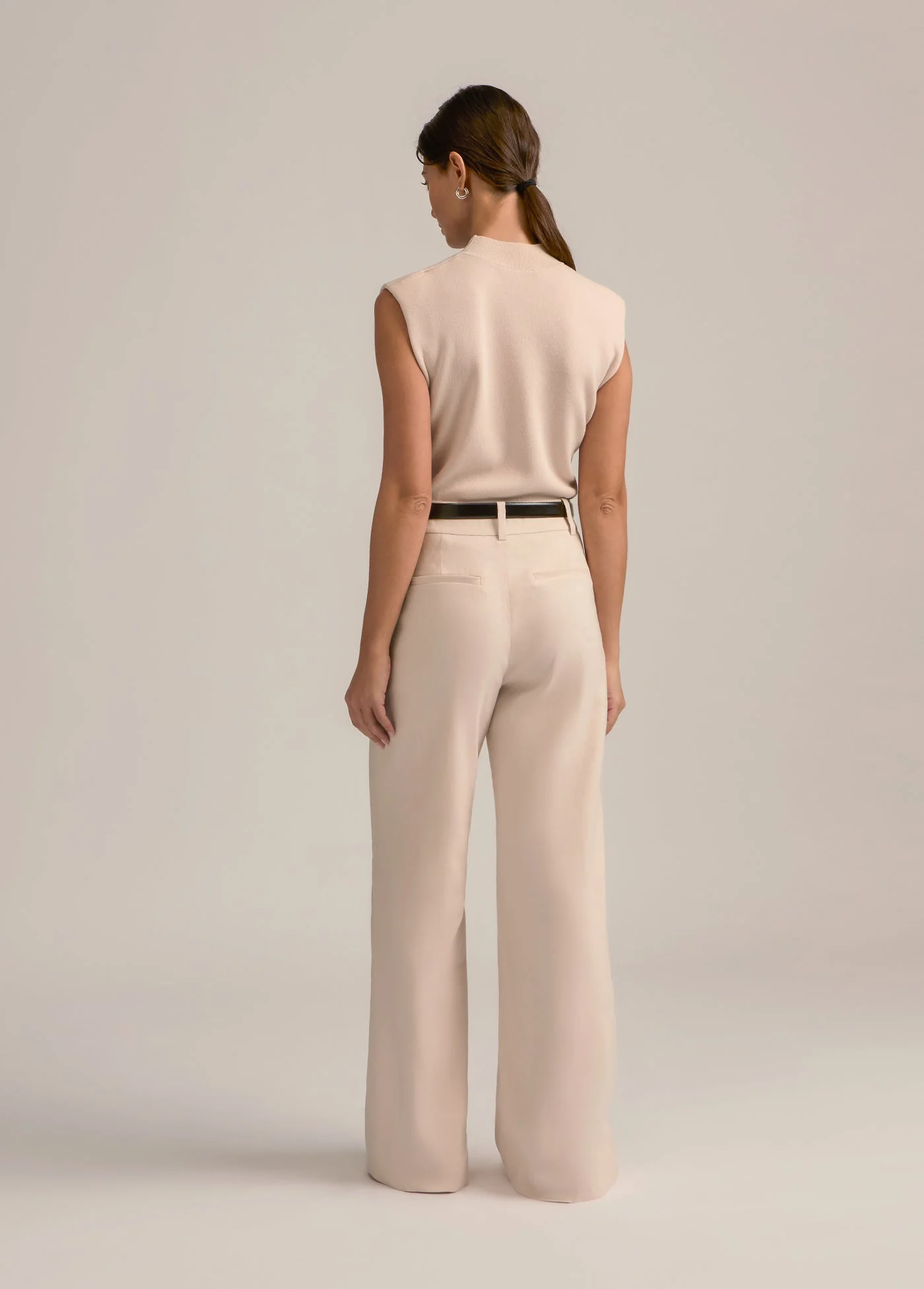 The Jones Linen Wide Leg Pant | Pale Pink - Image 5