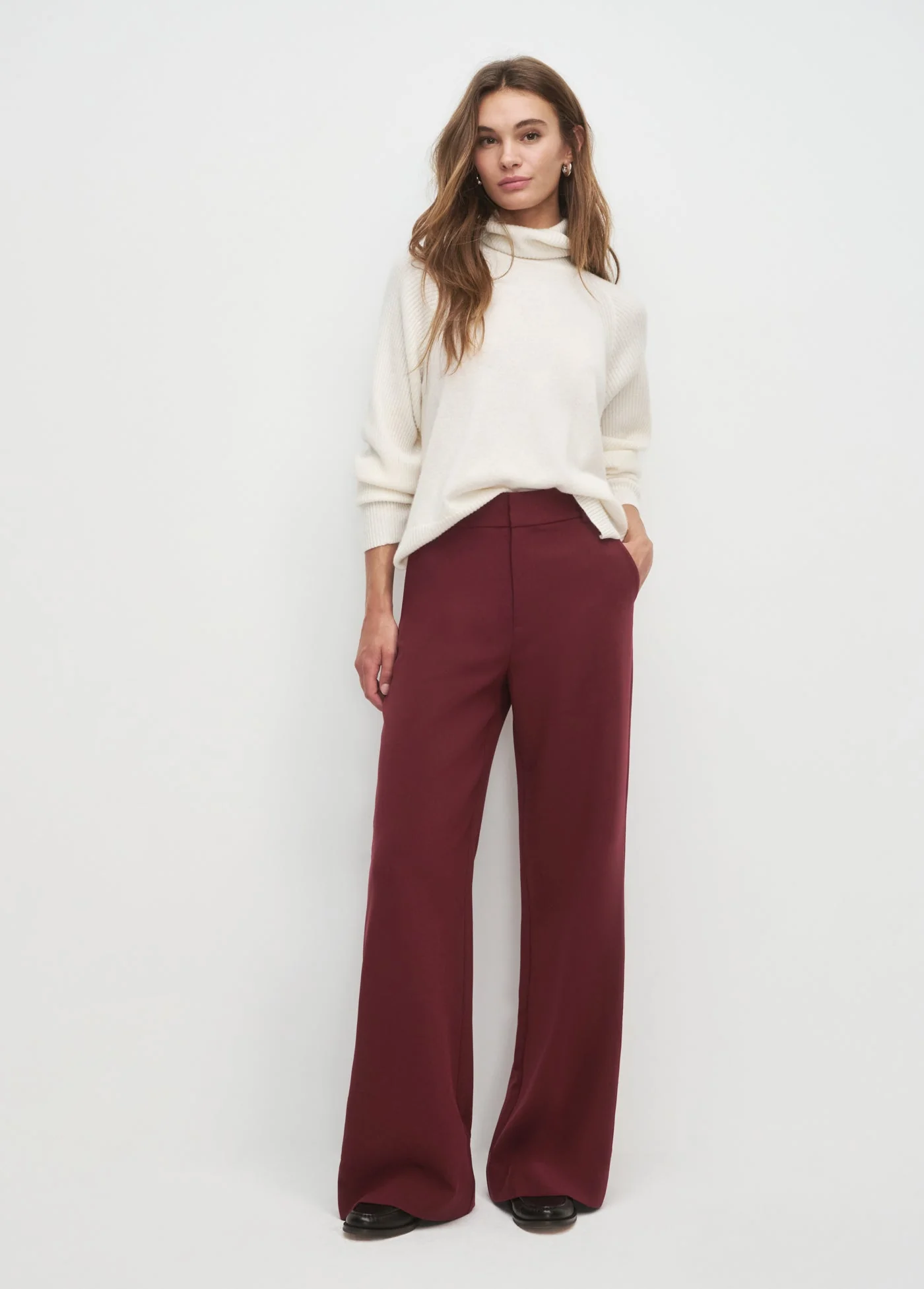 The Jones Wide Leg Pant | Vino - Image 2