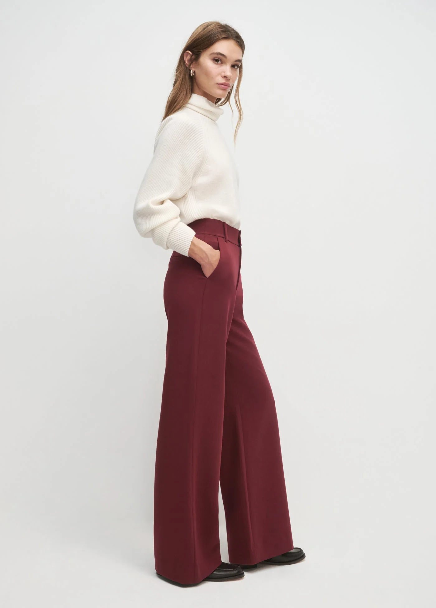 The Jones Wide Leg Pant | Vino - Image 5