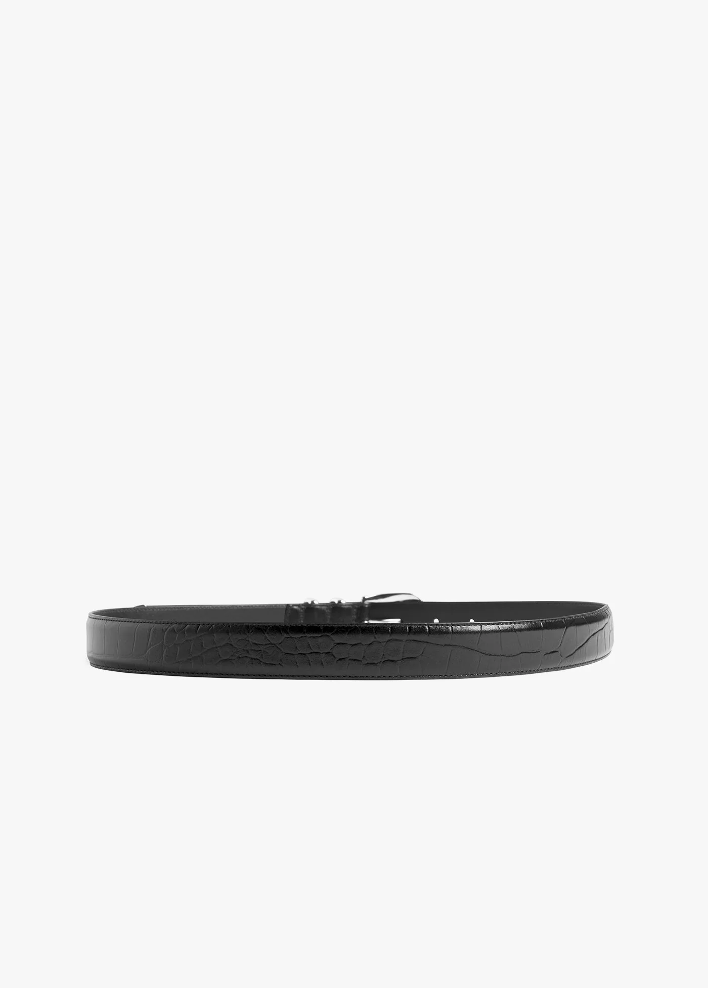 The Jordan Croc Embossed Belt | Black Nickel - Image 4