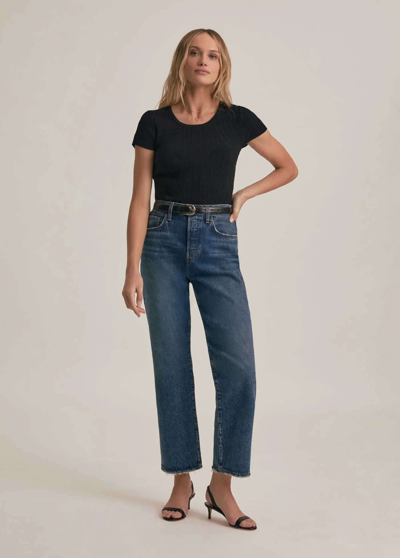 The Kennedy Cap Sleeve Top | Black