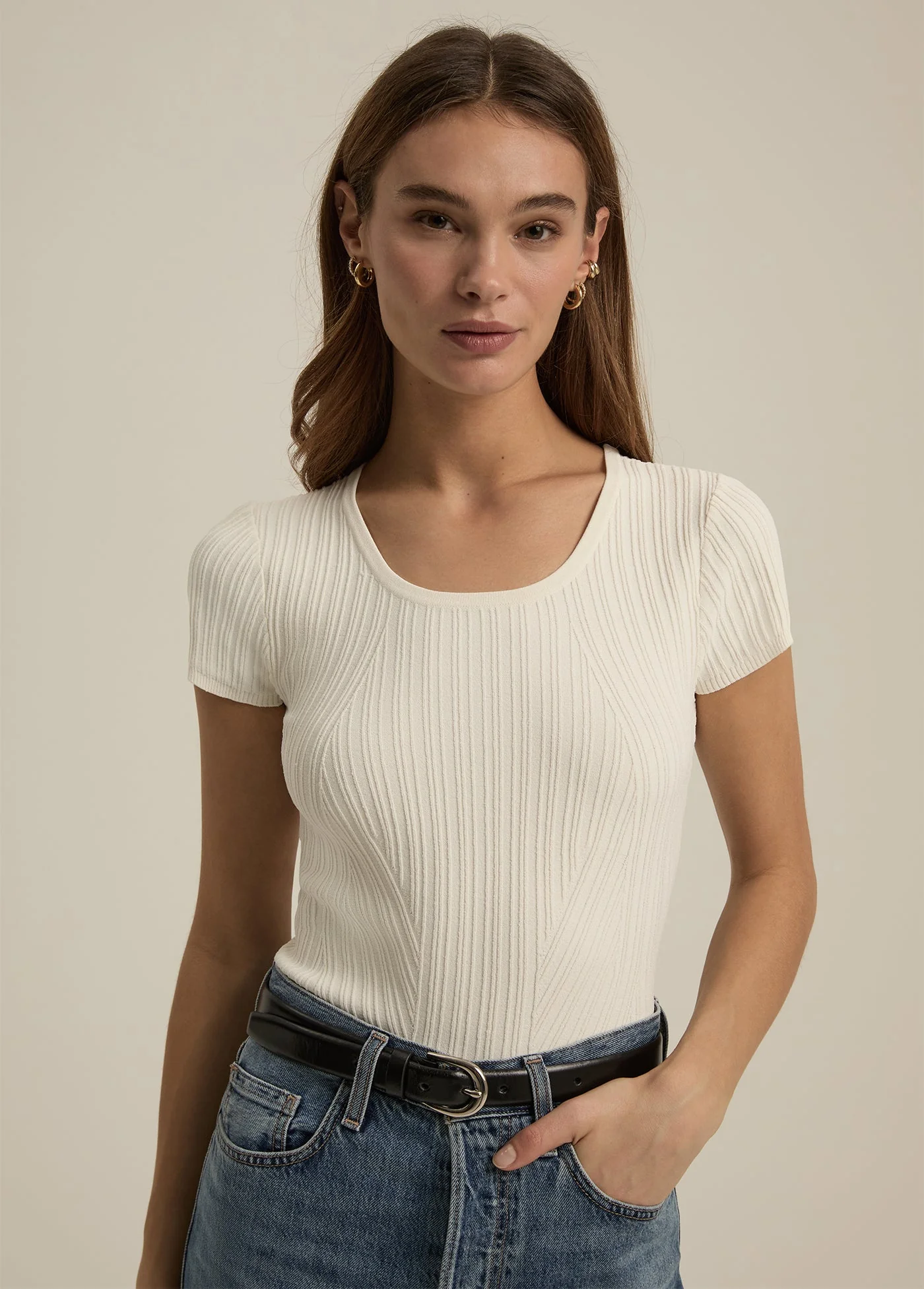 The Kennedy Cap Sleeve Top | Ivory