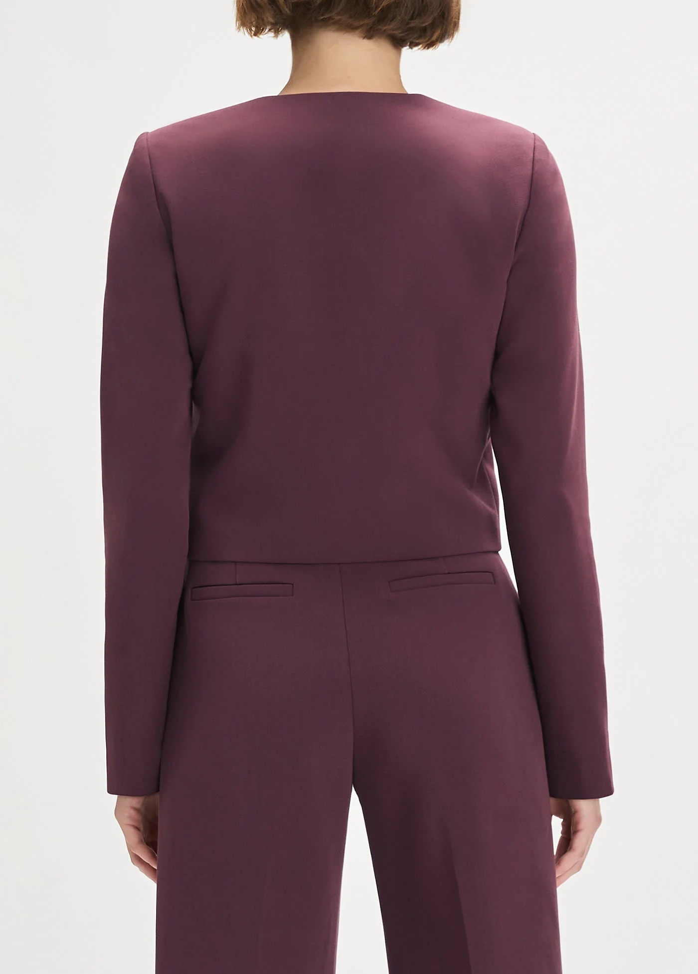 The Laura Crop Jacket | Burgundy Dahlia - Image 6
