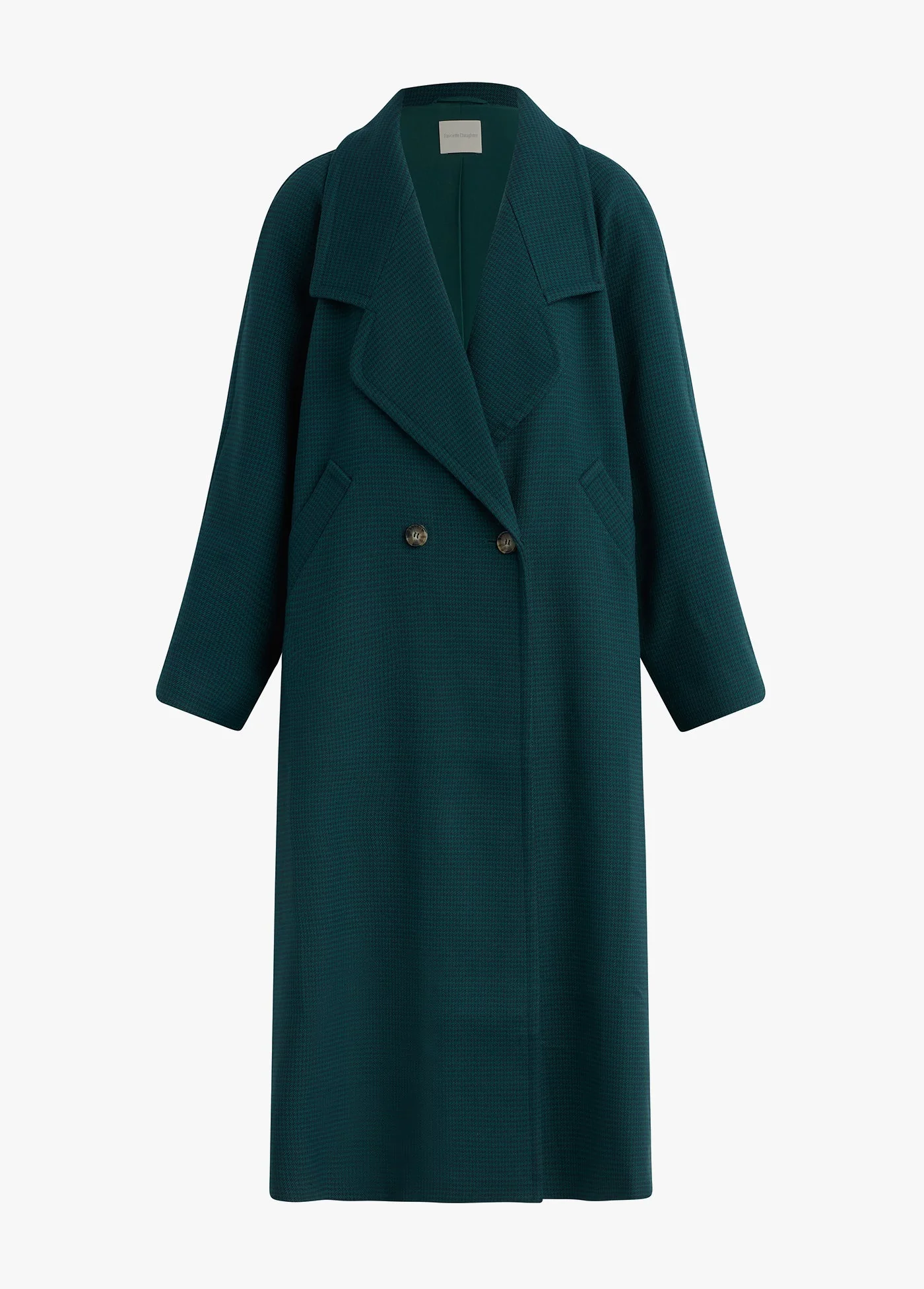 The Long Cameron Coat | Juniper Houndstooth - Image 7