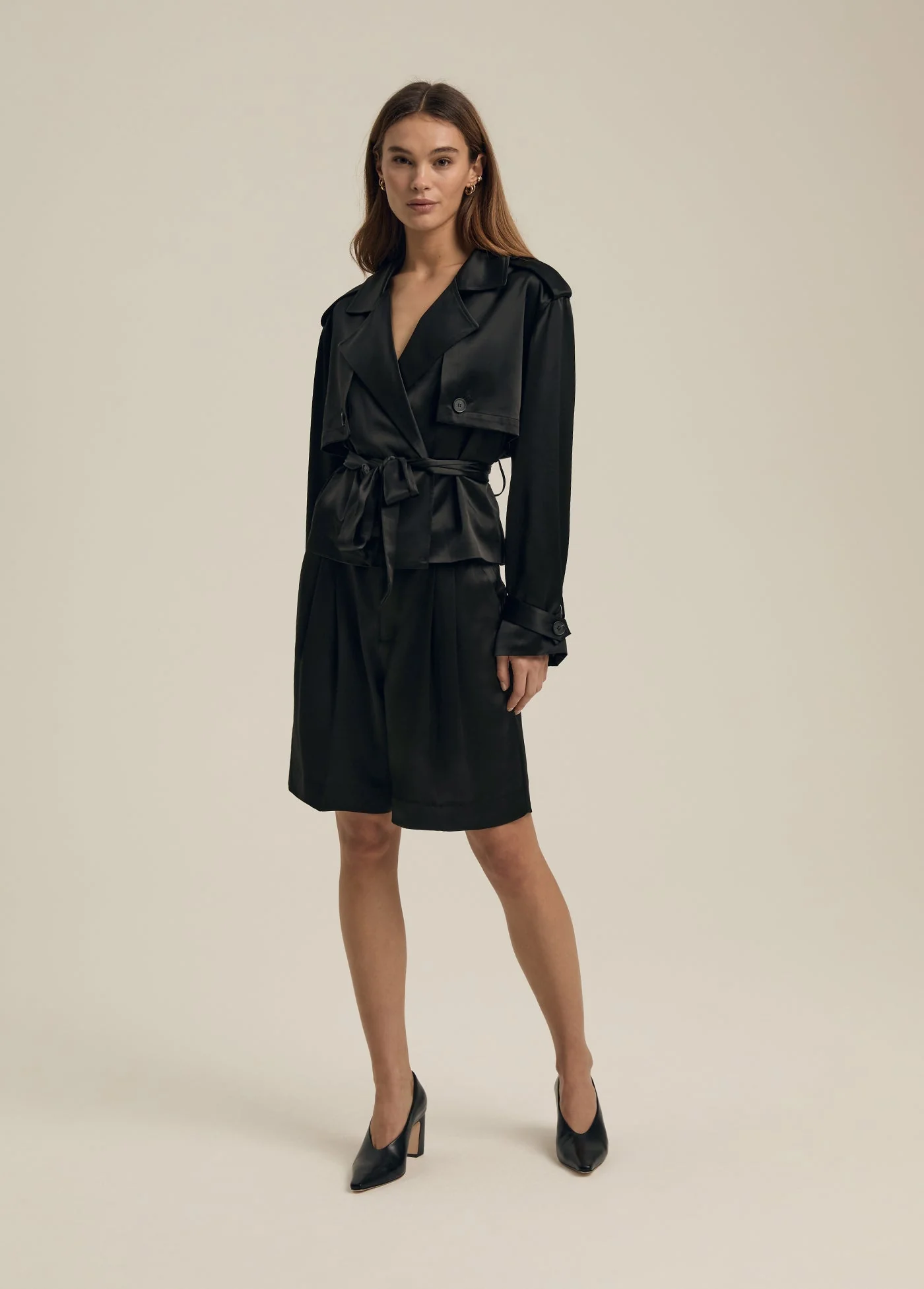 The Low Favorite Bermuda Short | Black Satin - Image 4