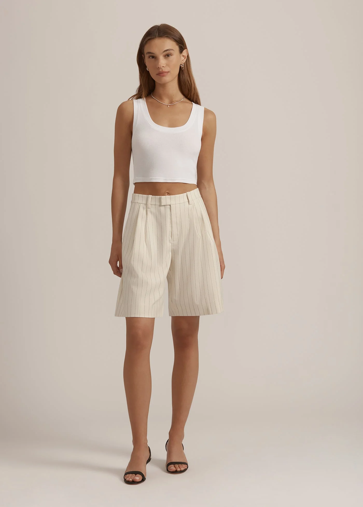 The Low Favorite Bermuda Short | Ivory Navy Pinstripe - Image 3