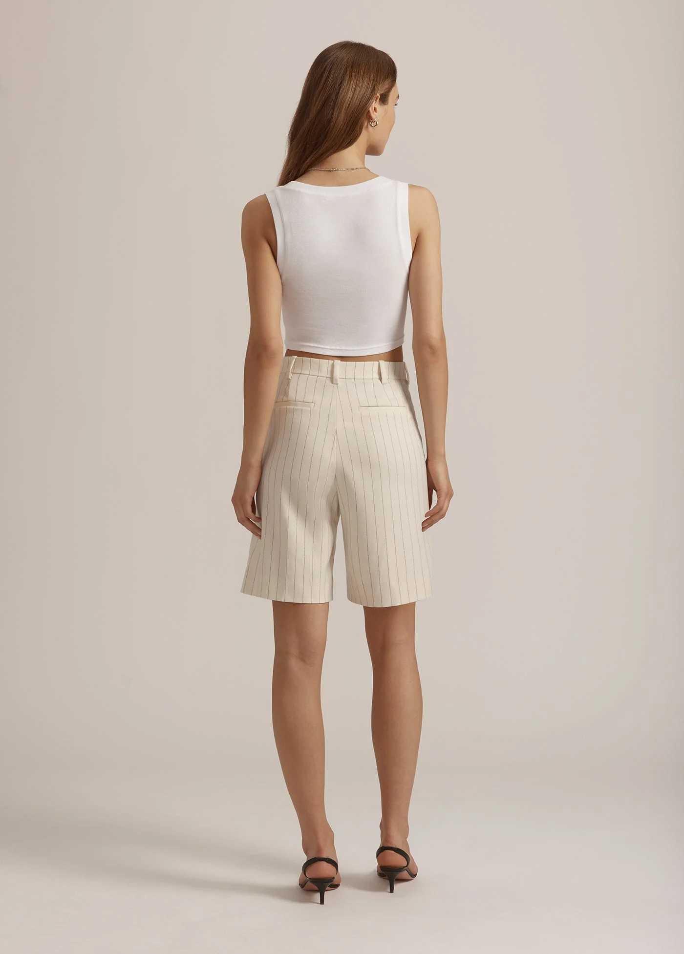 The Low Favorite Bermuda Short | Ivory Navy Pinstripe - Image 6