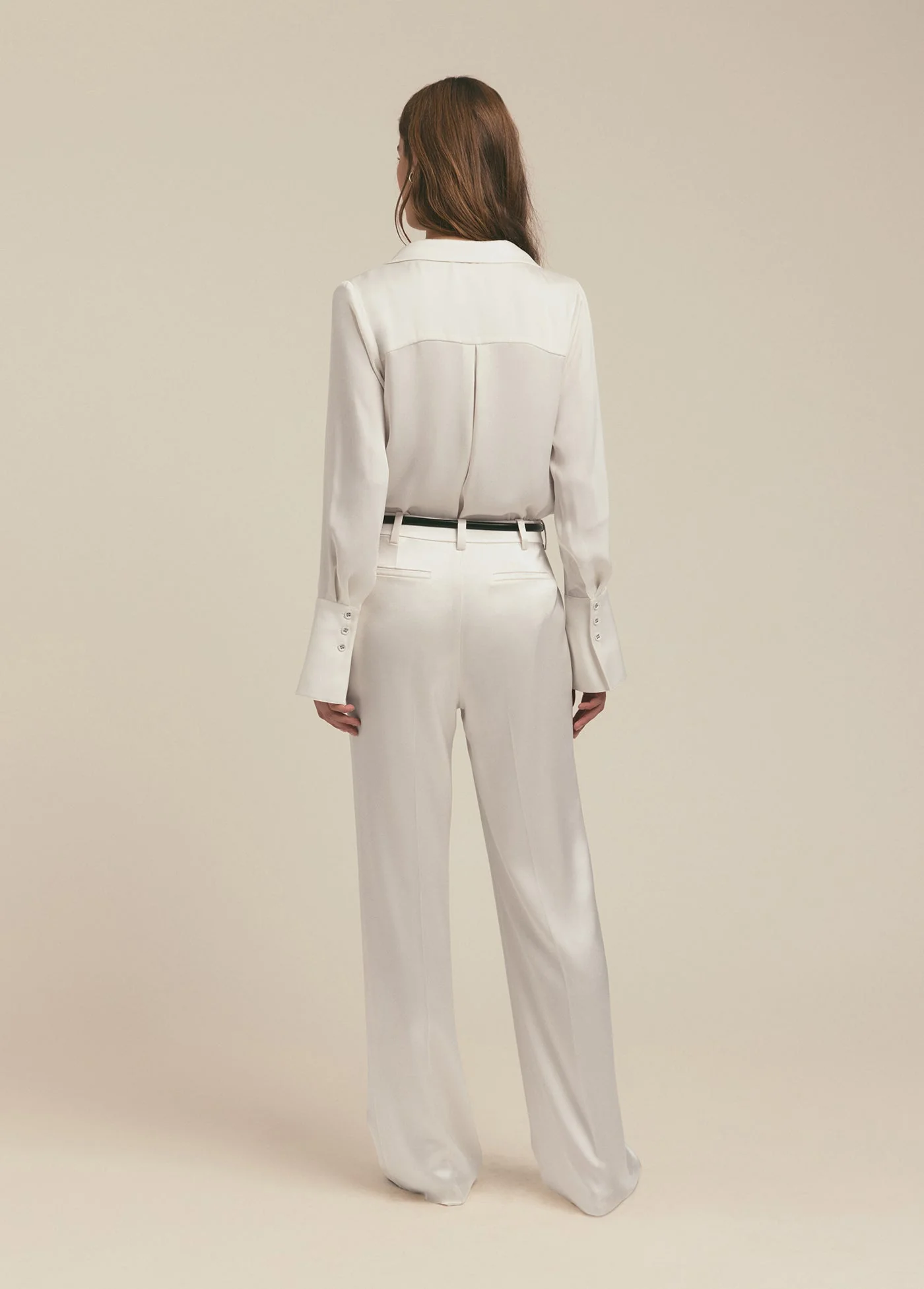 The Low Favorite Satin Pant | Ivory Satin - Image 5