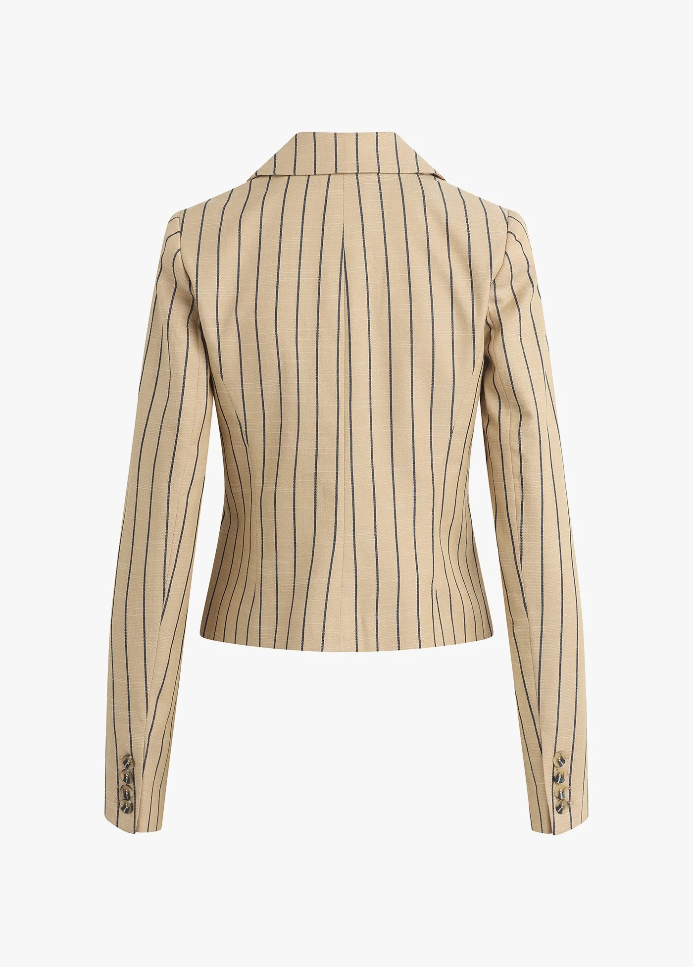 The Miranda Blazer | Beige Navy Stripe - Image 6