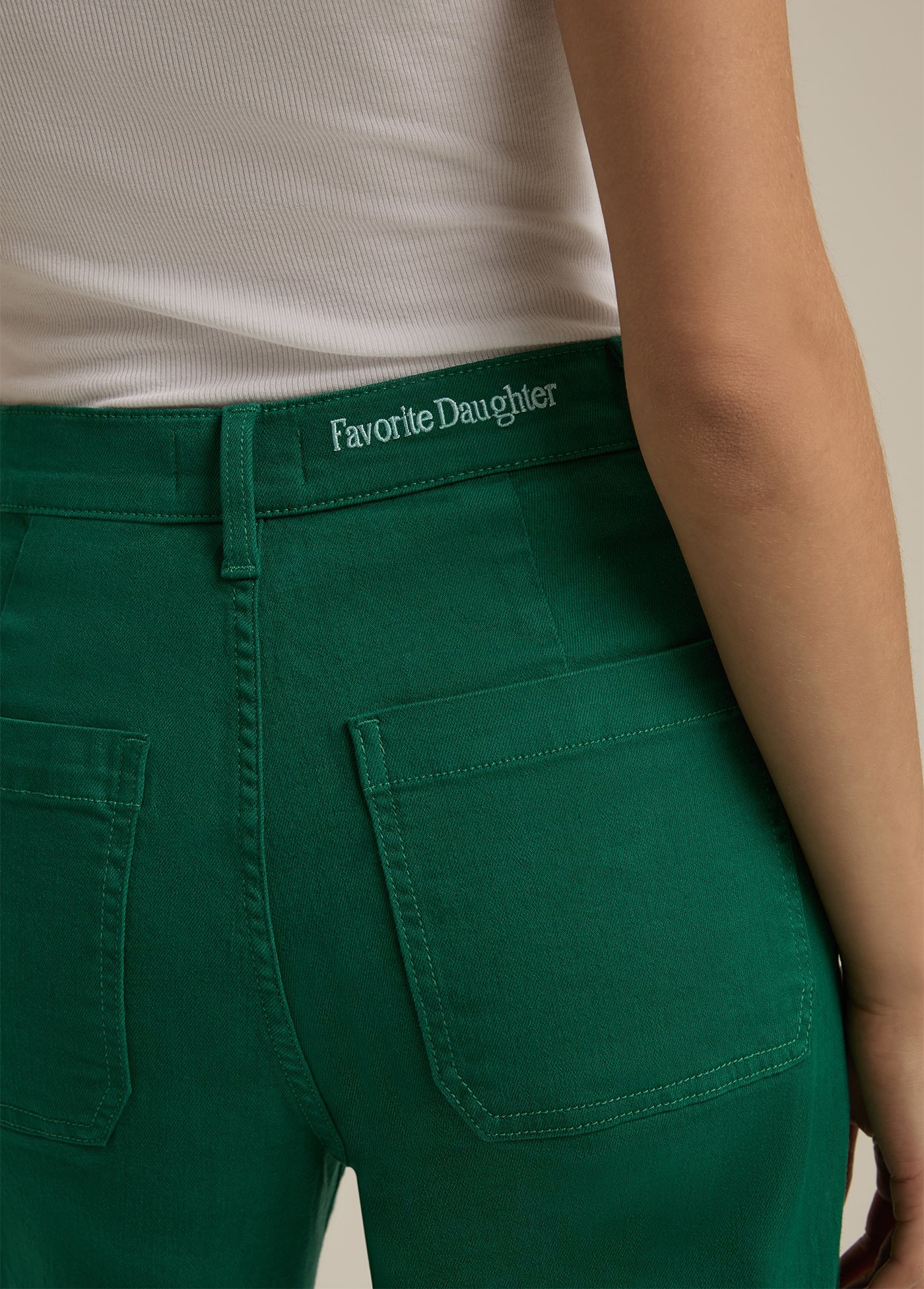 The Mischa Super High Rise Wide Leg Ankle | Emerald - Image 5